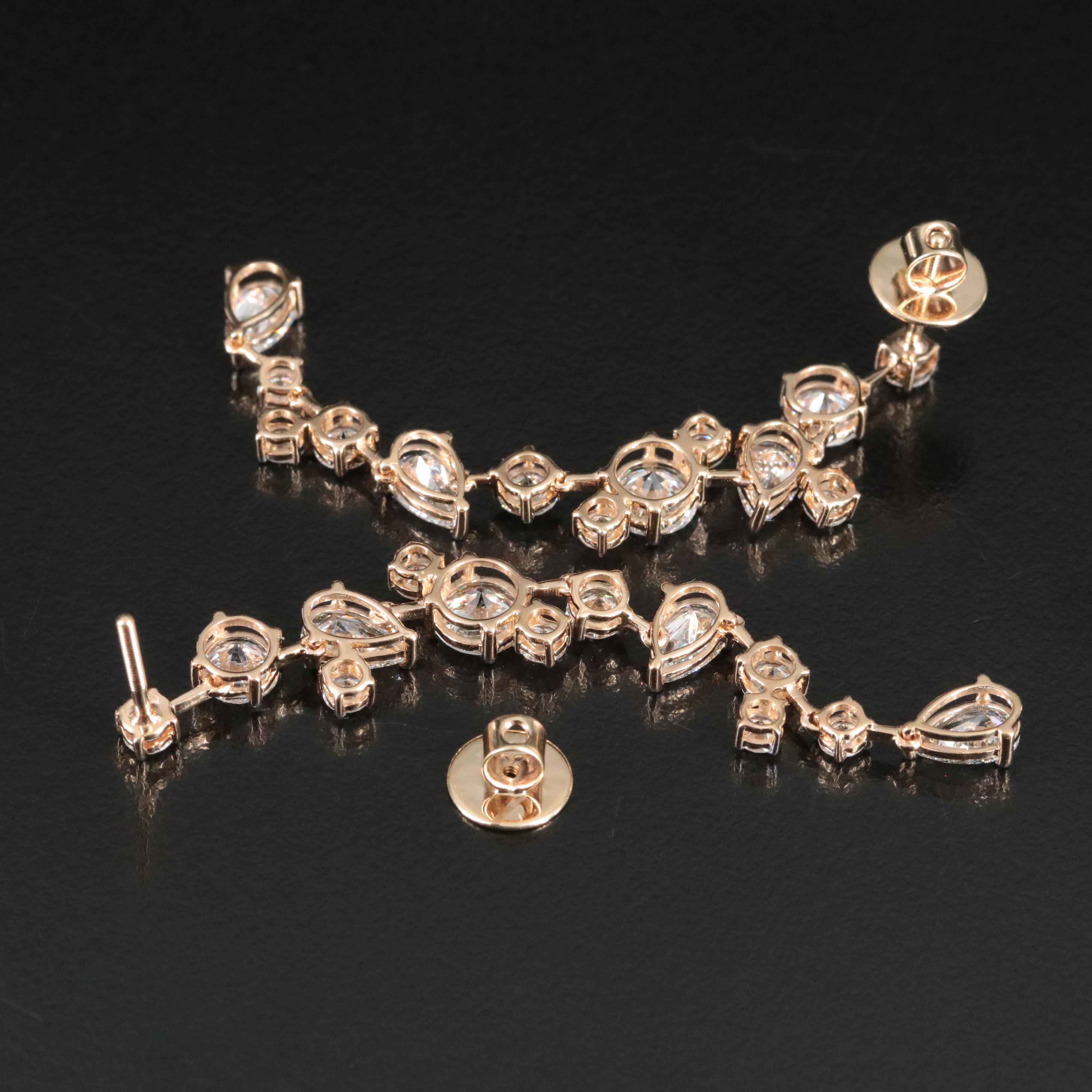 14K 7.73 CTW Lab Grown Diamond Earrings