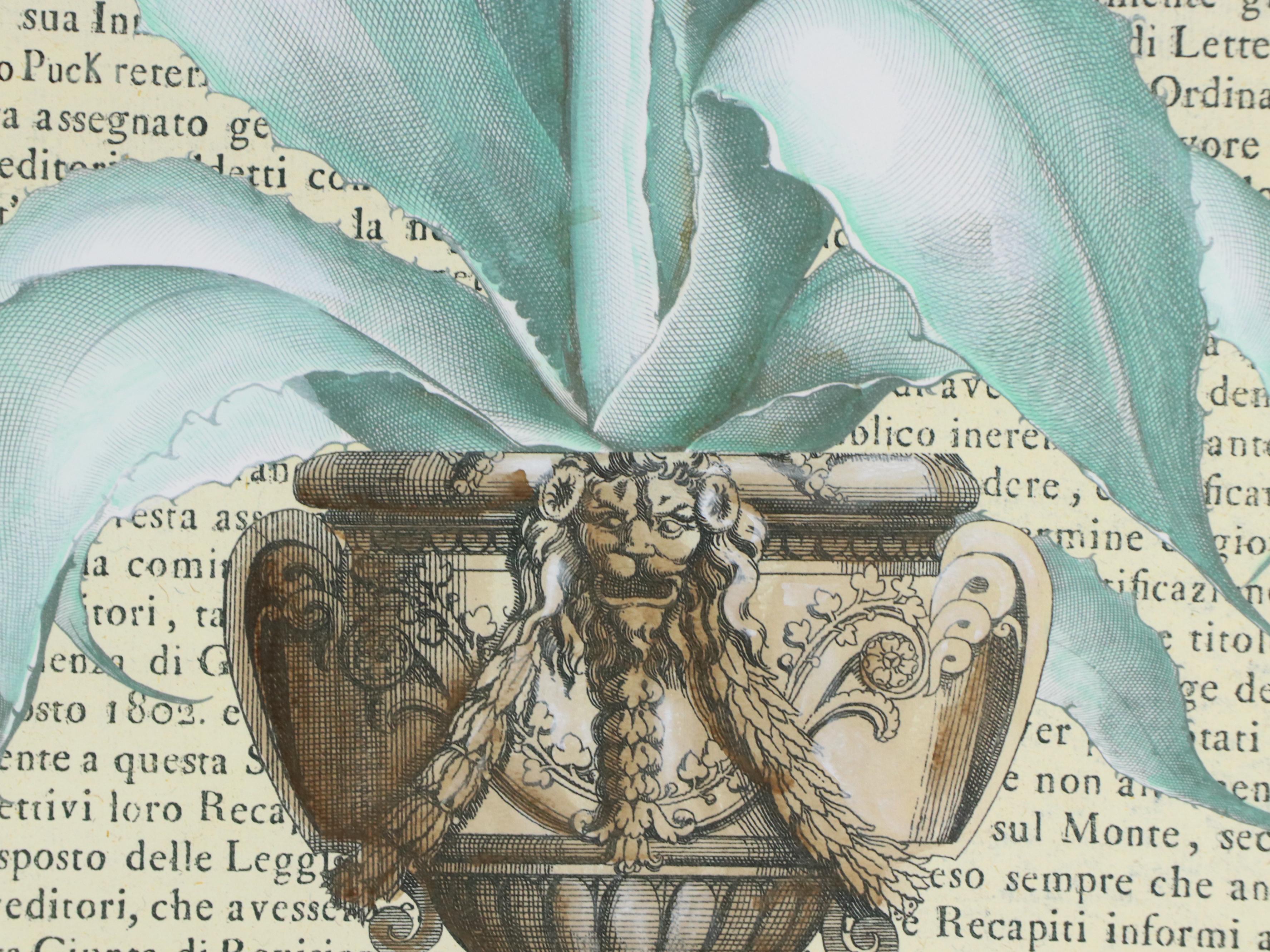 Pair of Large-Scale Italian School Style Botanical Giclées