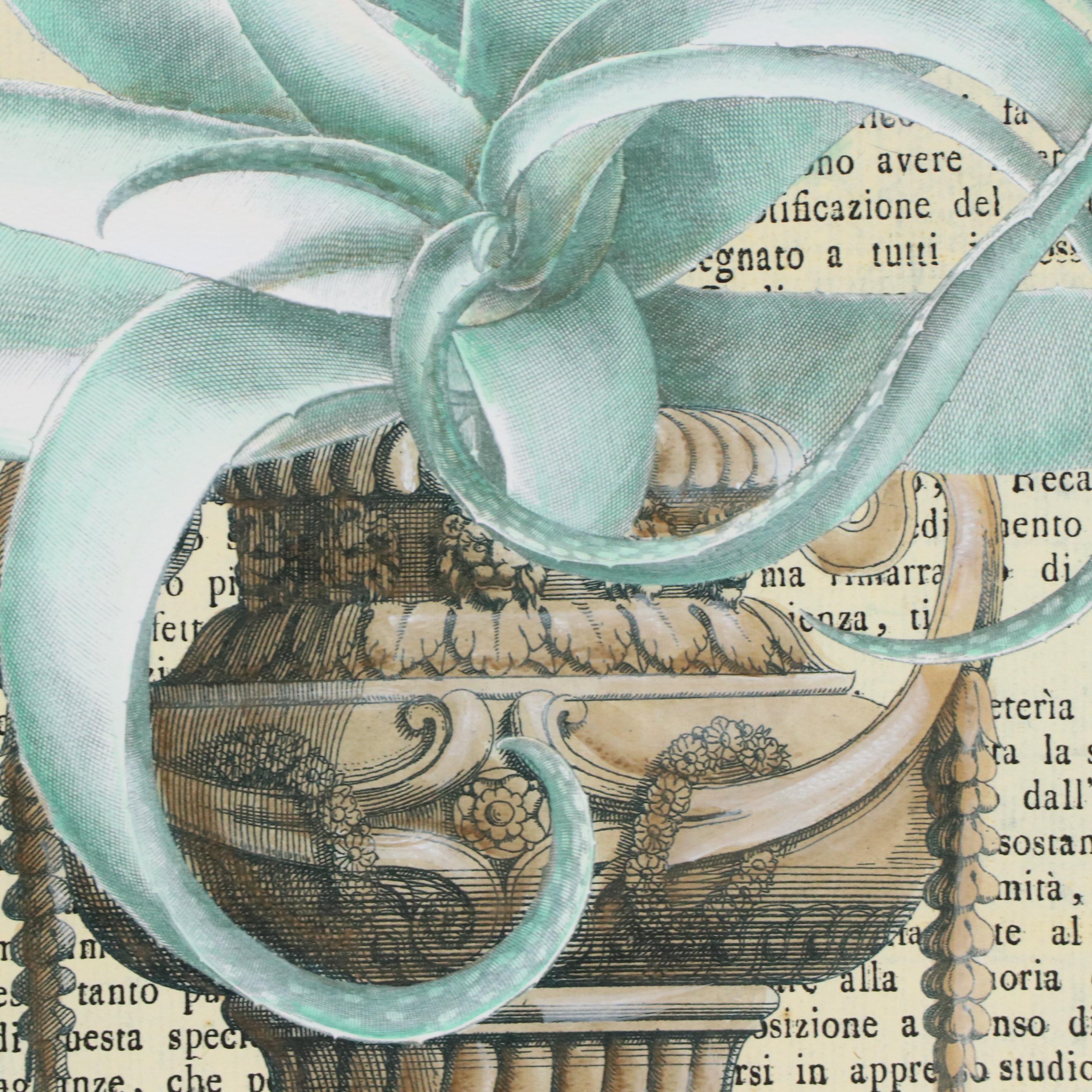 Pair of Large-Scale Italian School Style Botanical Giclées