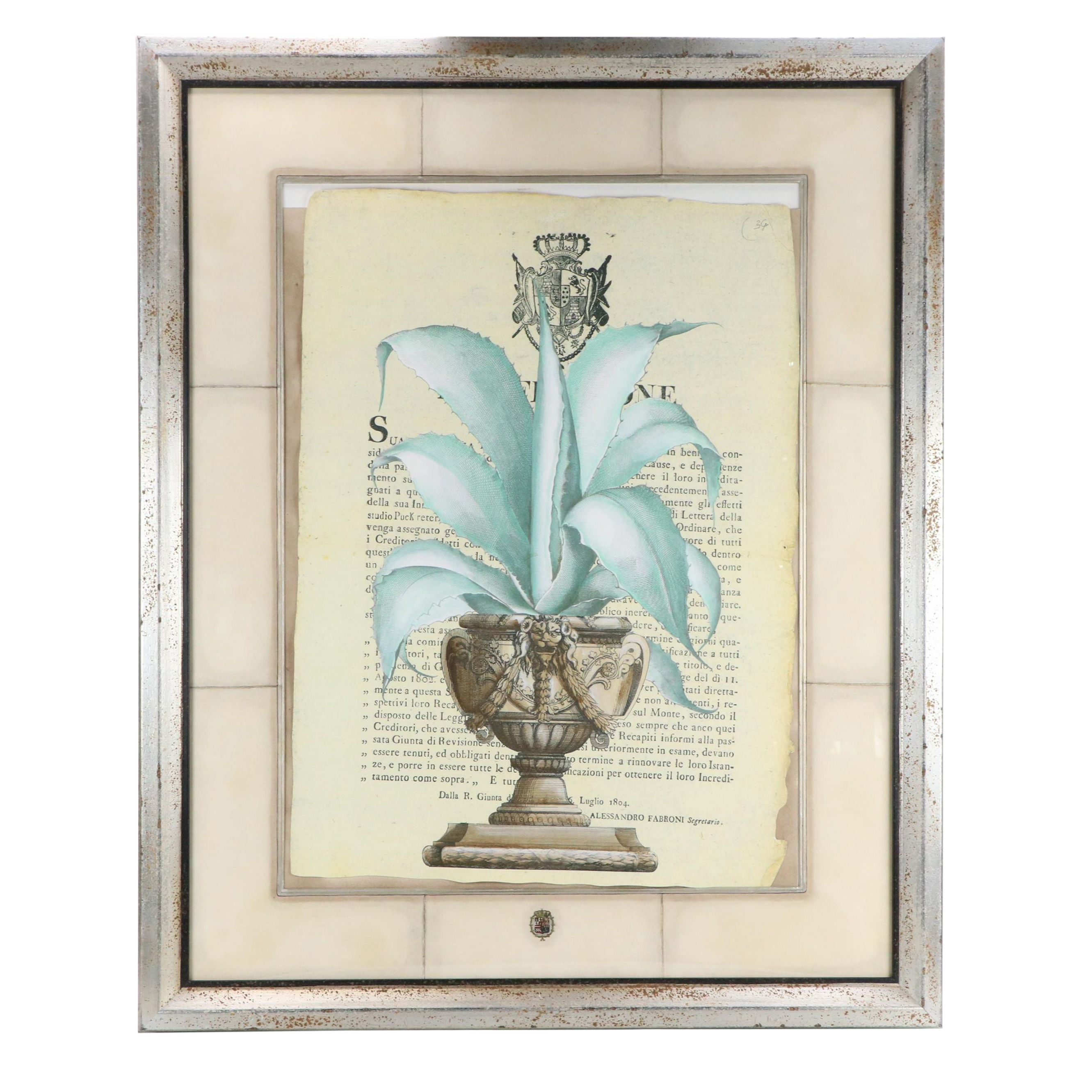 Pair of Large-Scale Italian School Style Botanical Giclées