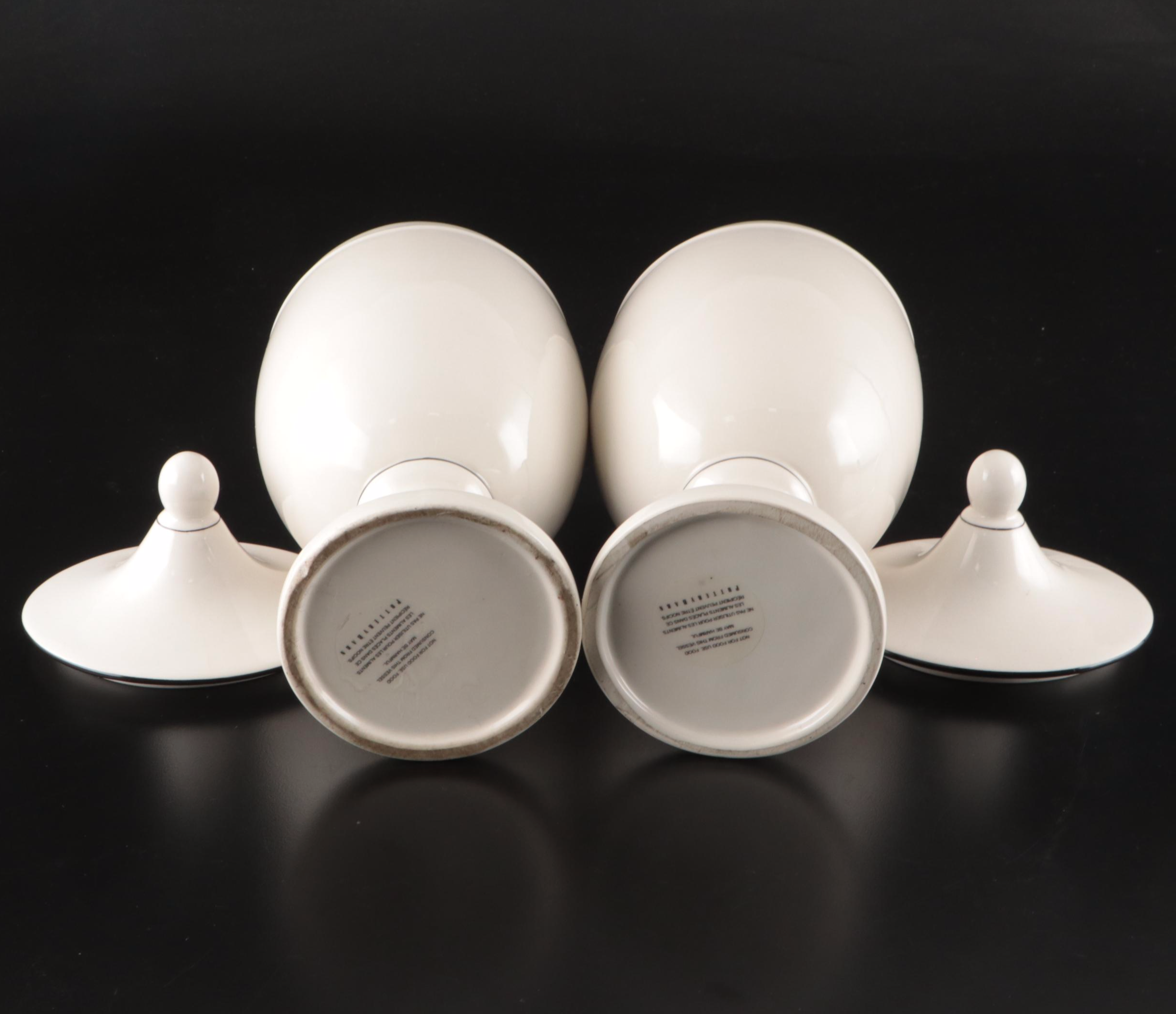 Pottery Barn French Style Ceramic Apothecary Jars