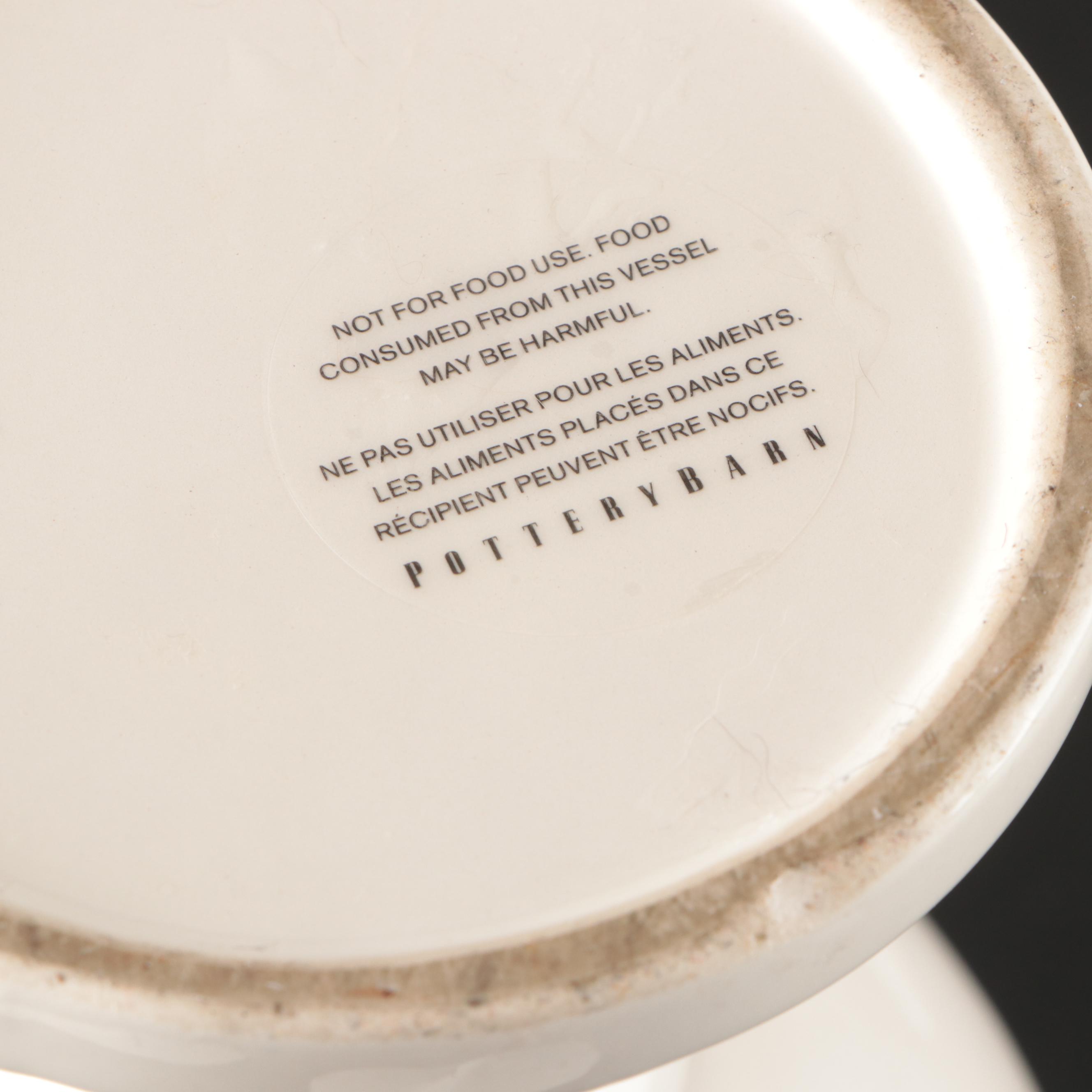 Pottery Barn French Style Ceramic Apothecary Jars