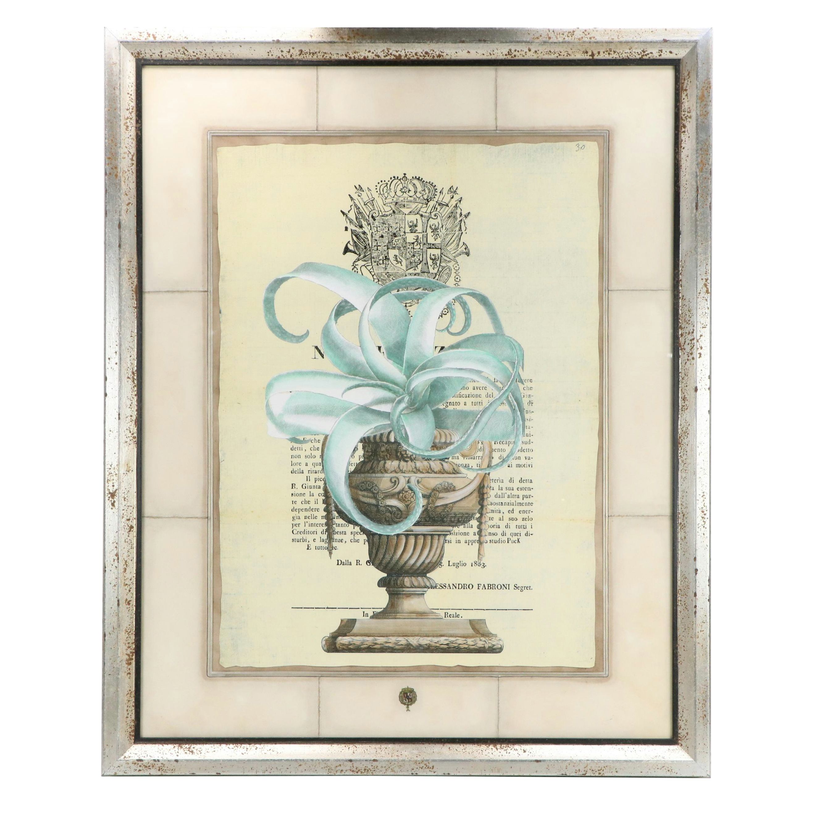 Pair of Large-Scale Italian School Style Botanical Giclées