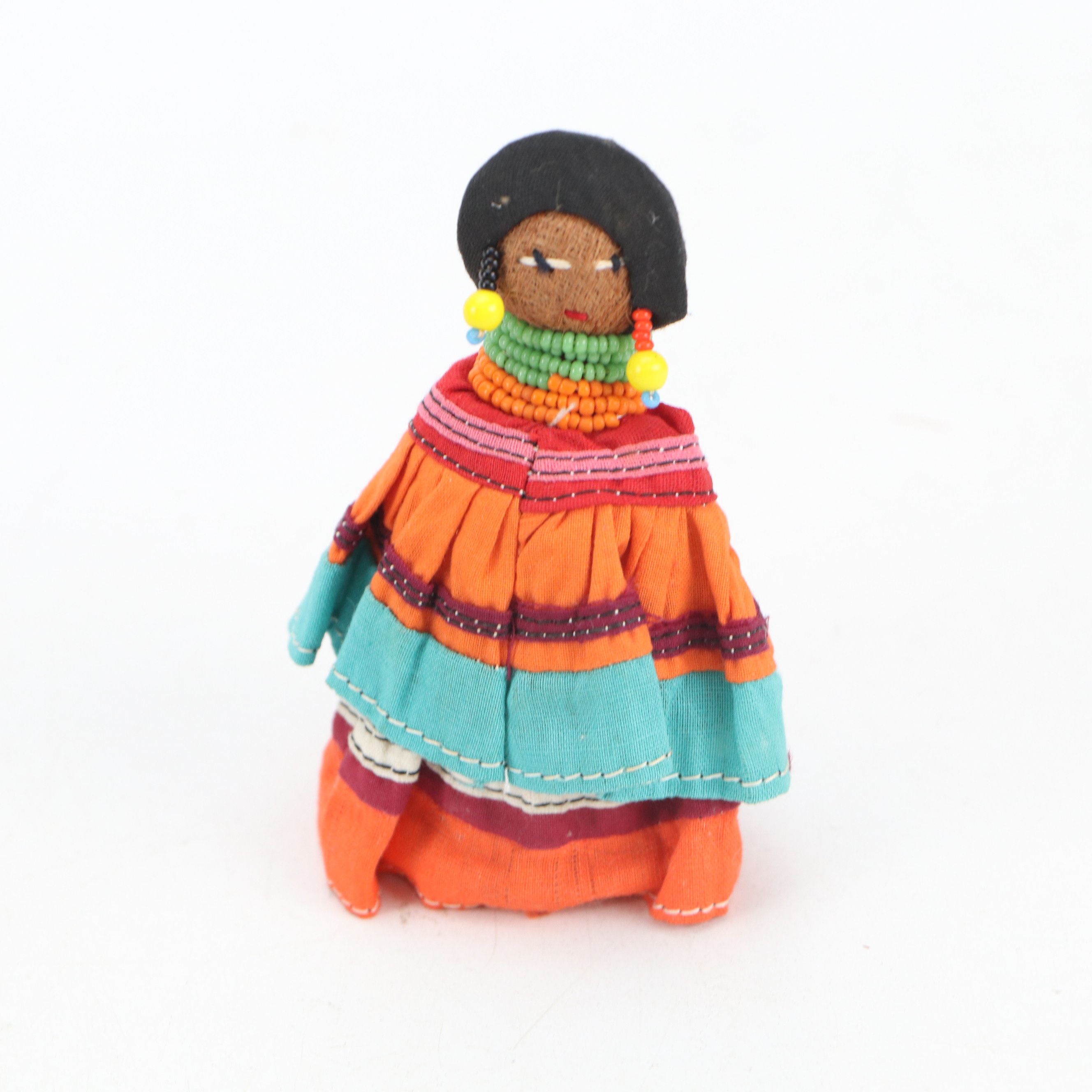 Handmade Navajo Storyteller Doll with Other Indigenous Dolls and Figures