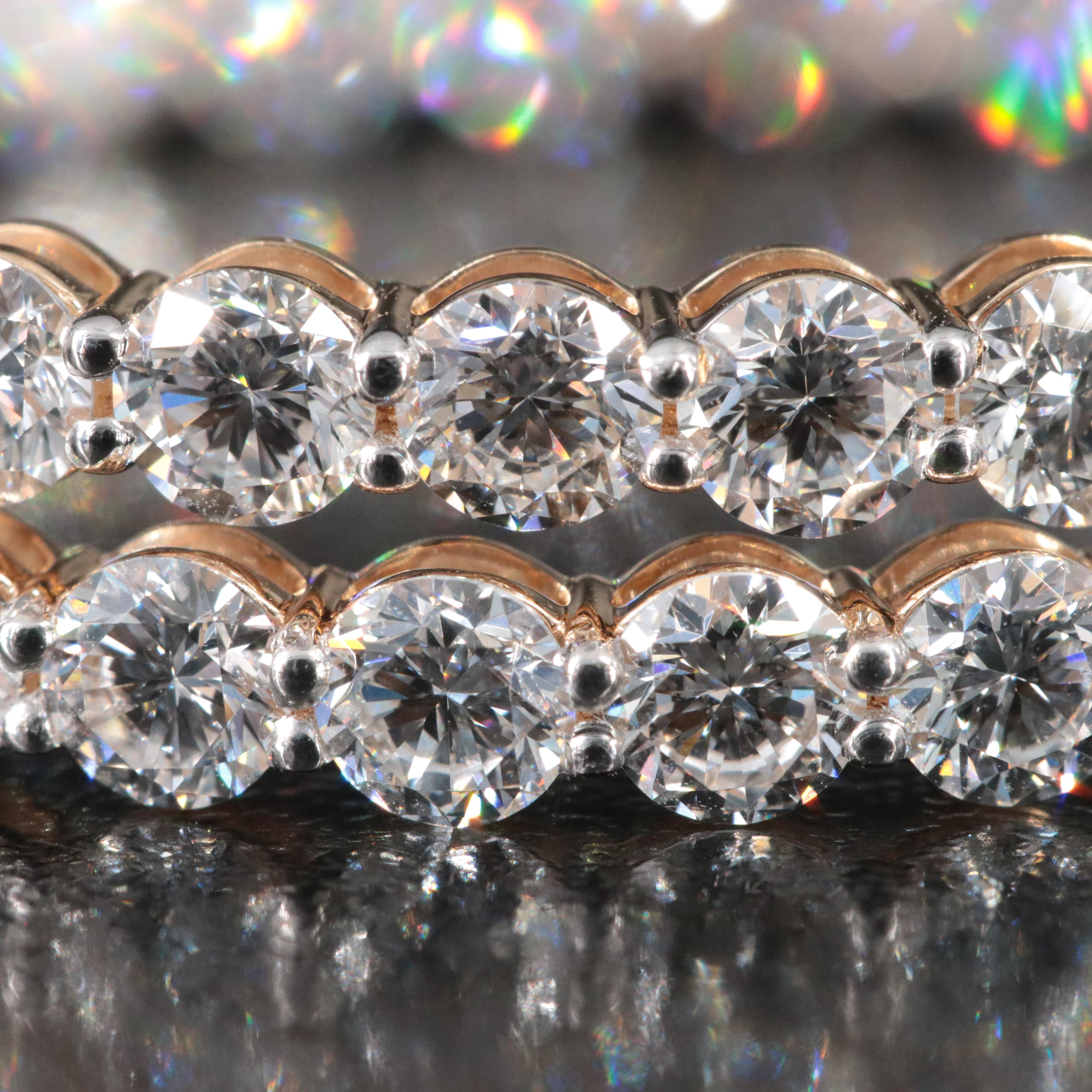 14K 9.62 CTW Lab Grown Diamond Inside Out Hoop Earrings