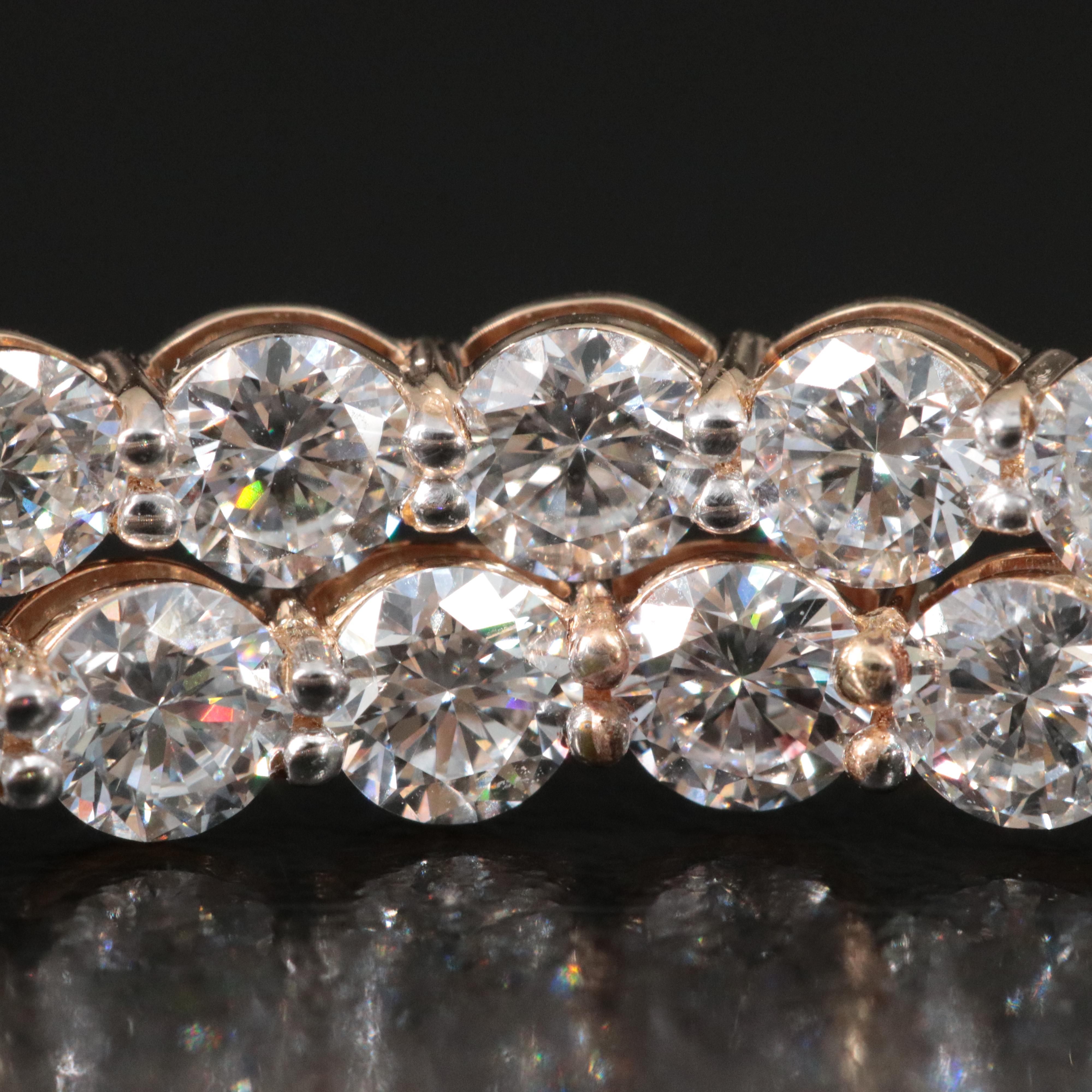 14K 9.62 CTW Lab Grown Diamond Inside Out Hoop Earrings