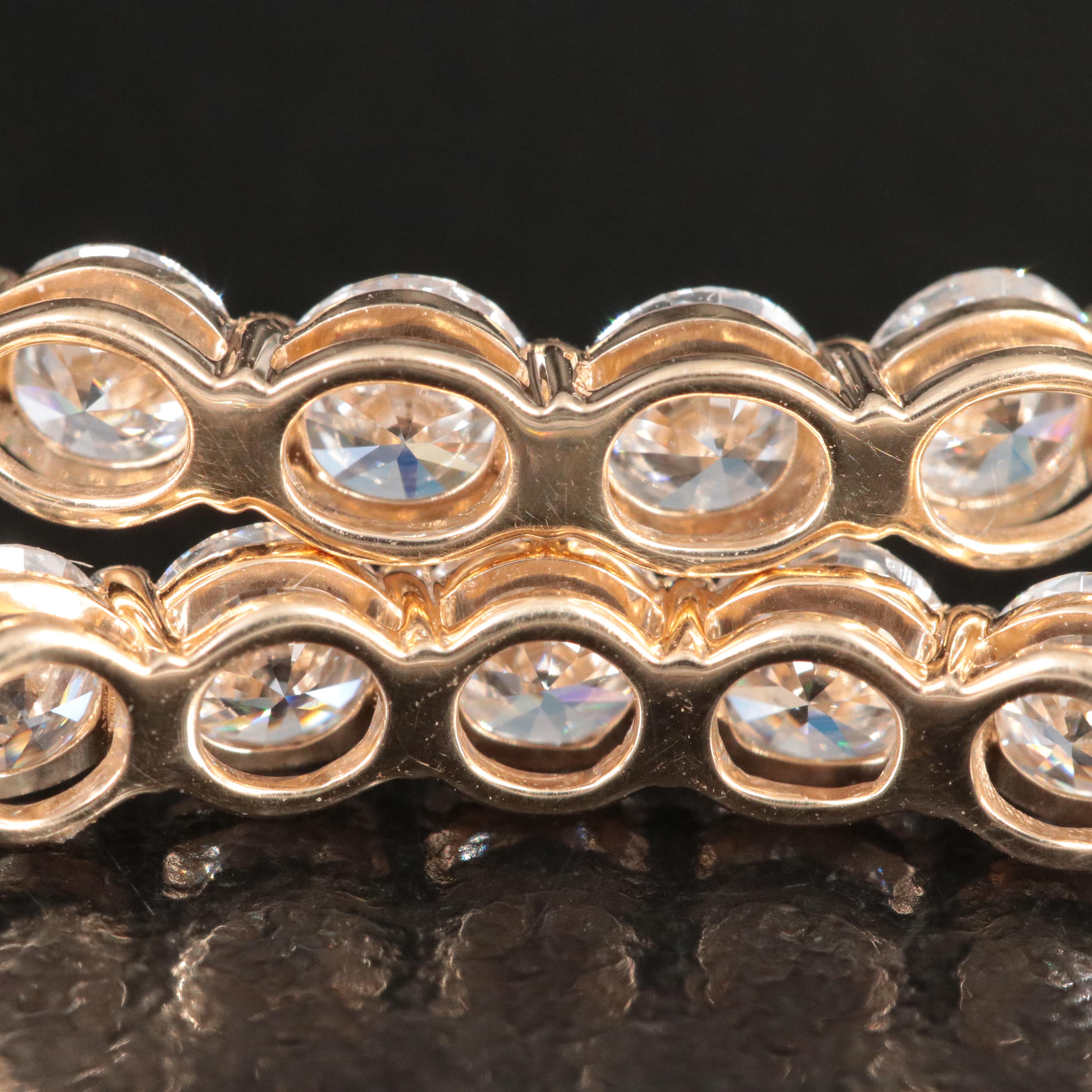 14K 9.62 CTW Lab Grown Diamond Inside Out Hoop Earrings