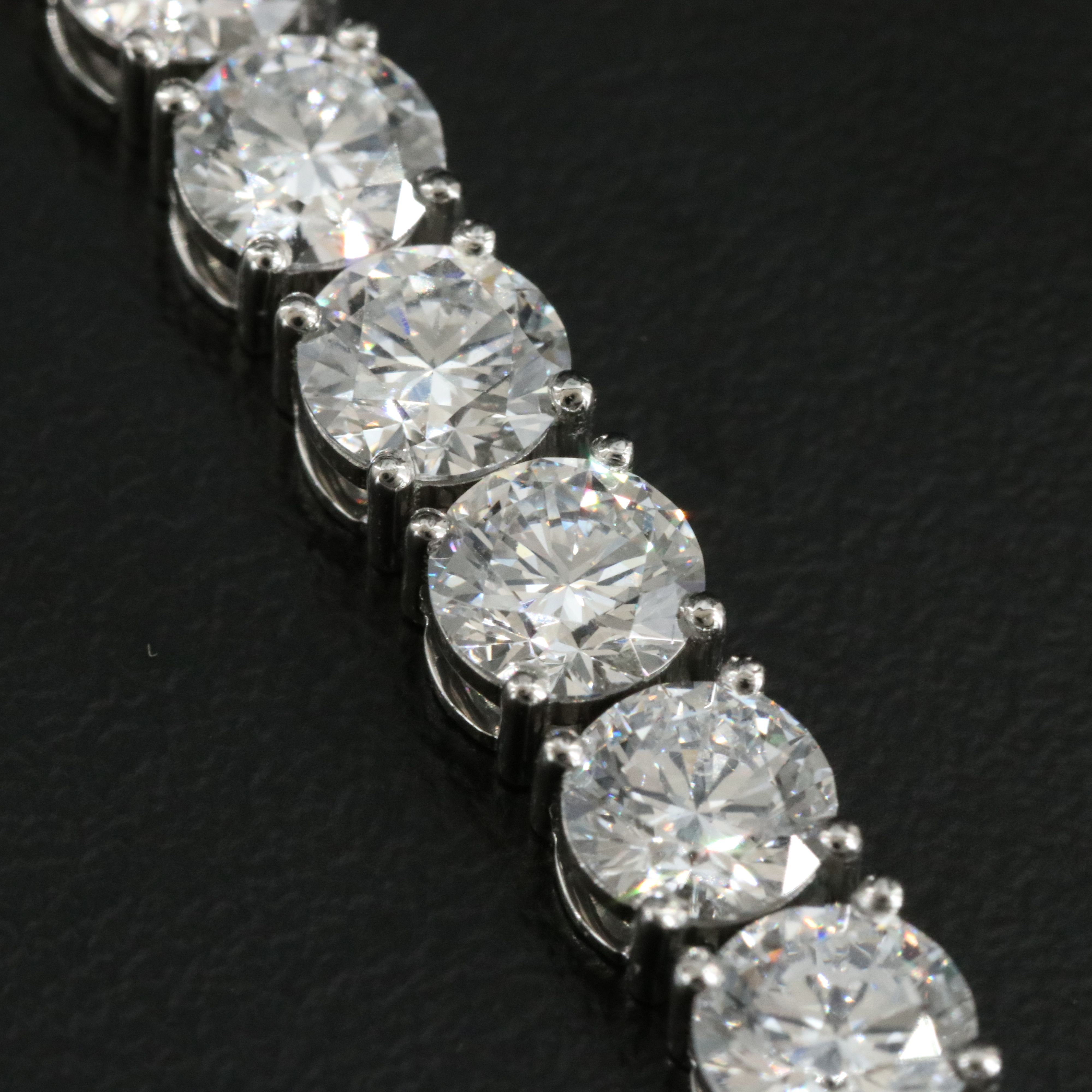 Platinum 15.97 CTW Lab Grown Diamond Line Bracelet