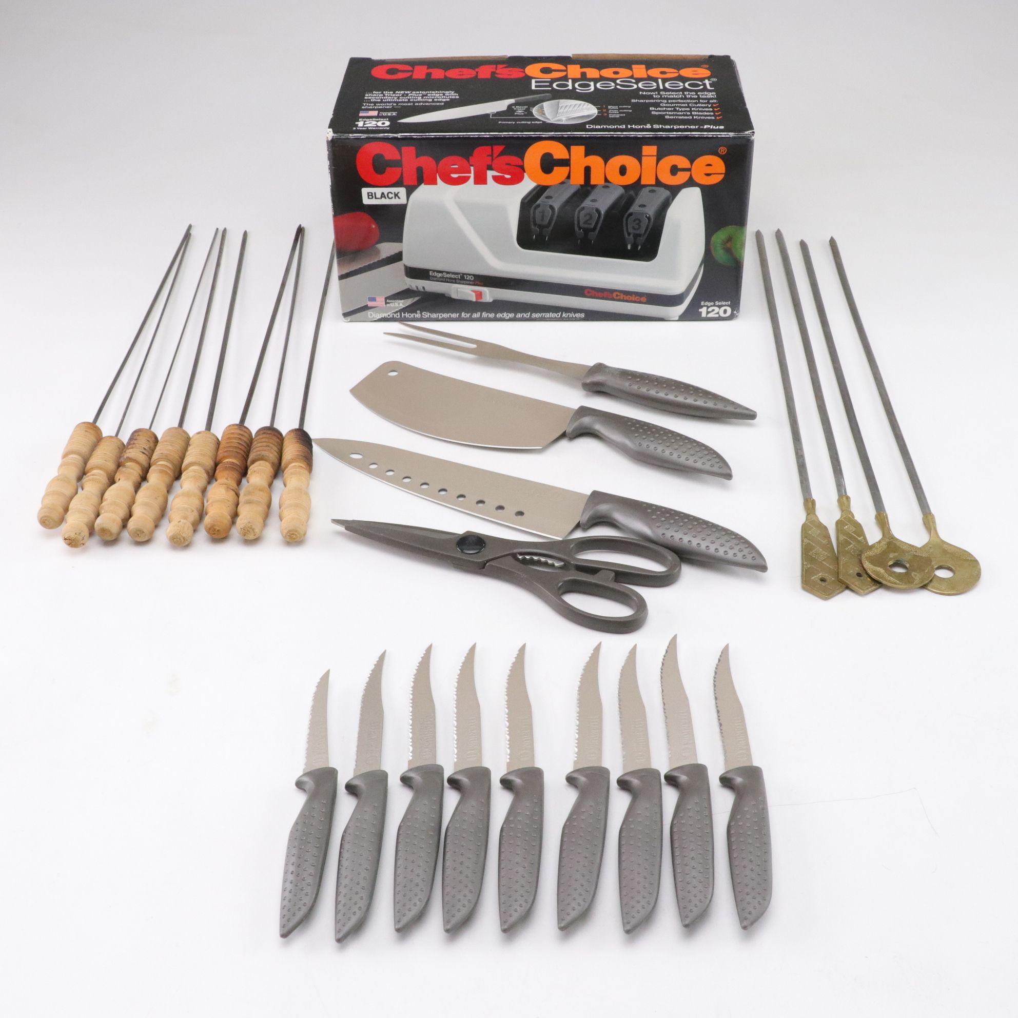 Best Direct "Titanium II" Knife Set with Chef's Choice "Edge select" Sharpener