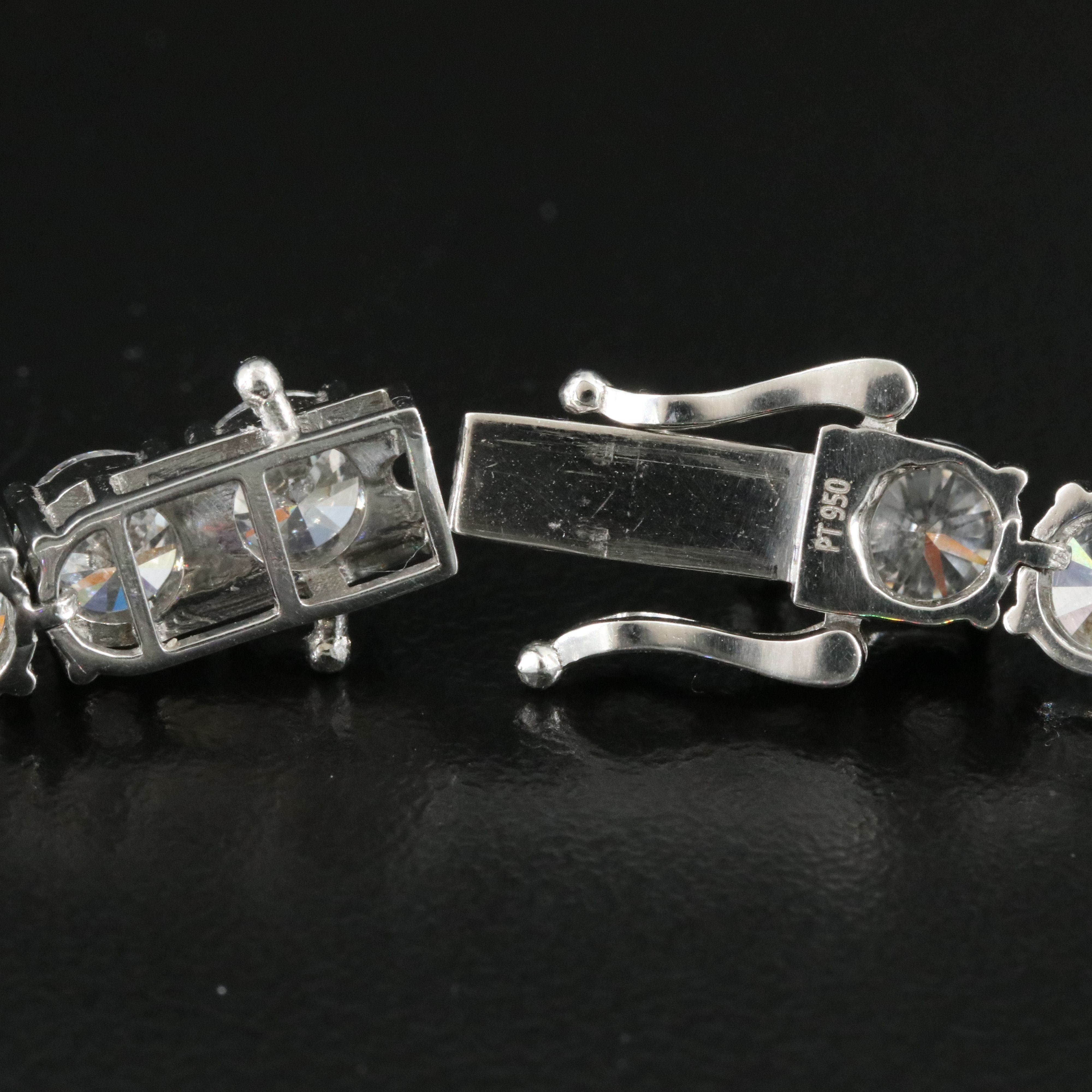 Platinum 15.97 CTW Lab Grown Diamond Line Bracelet