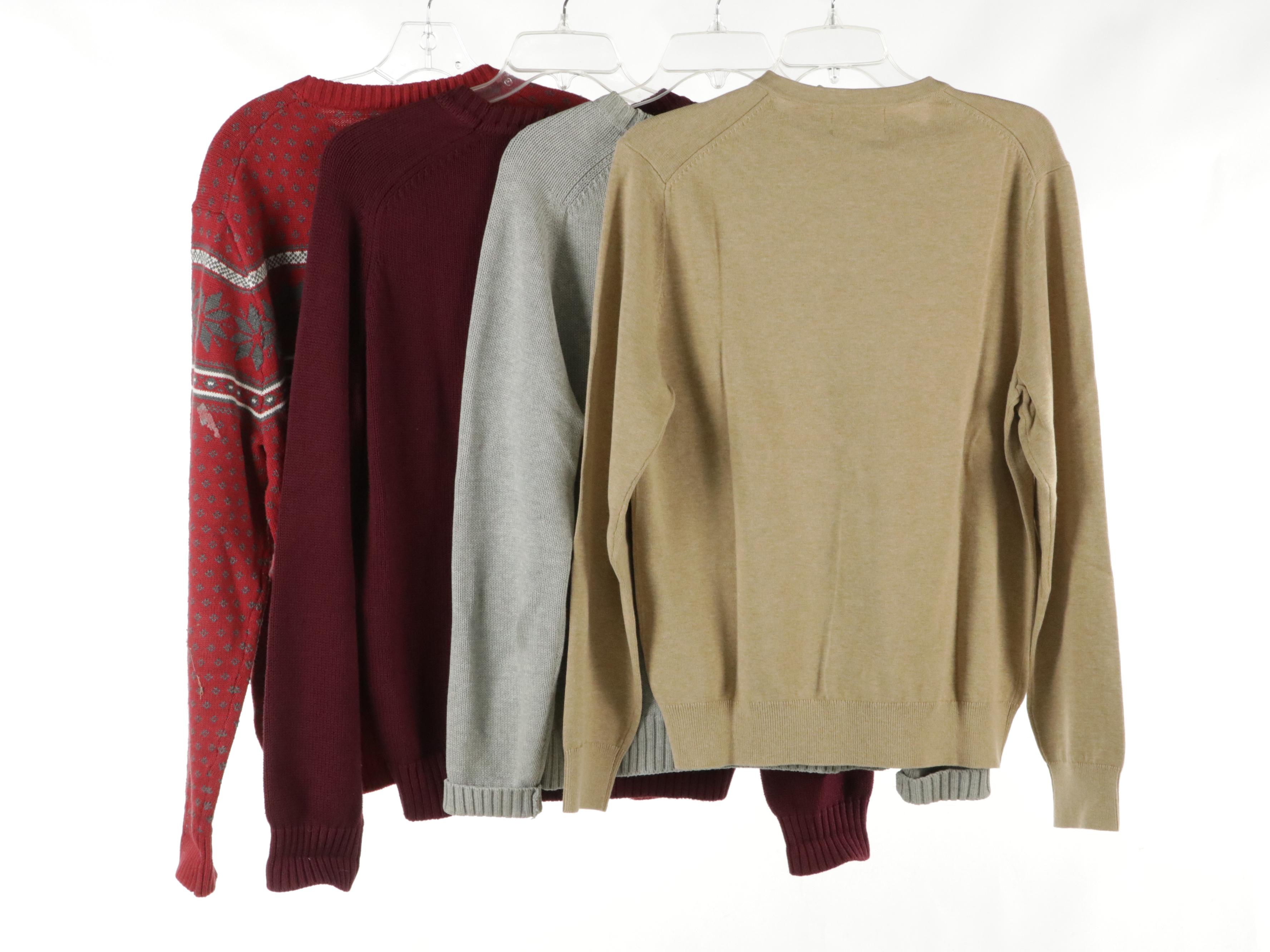 Men's Lands' End Cotton Knit Pullover & V-Necks, JoS. A. Bank Fair Isle Sweater