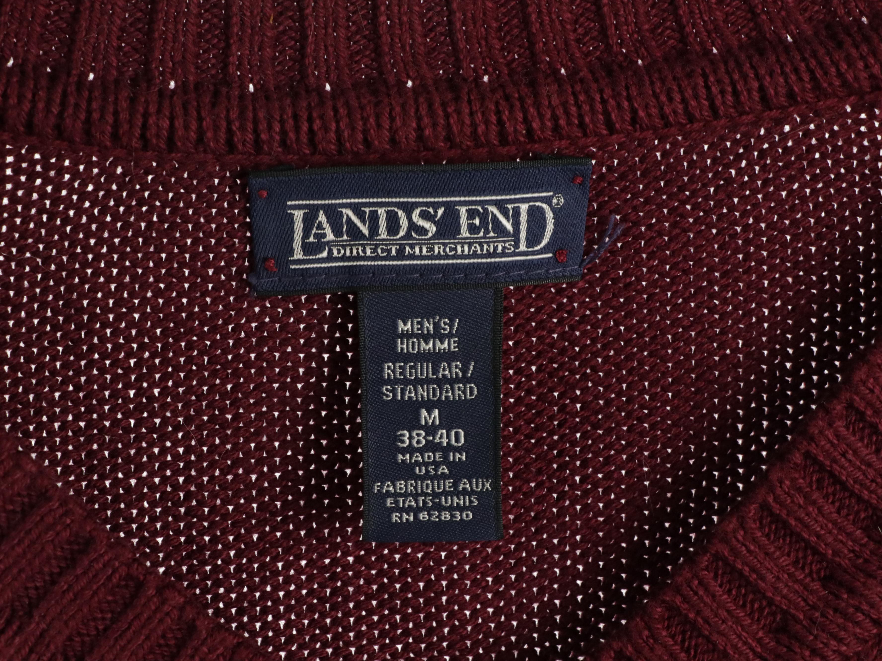 Men's Lands' End Cotton Knit Pullover & V-Necks, JoS. A. Bank Fair Isle Sweater