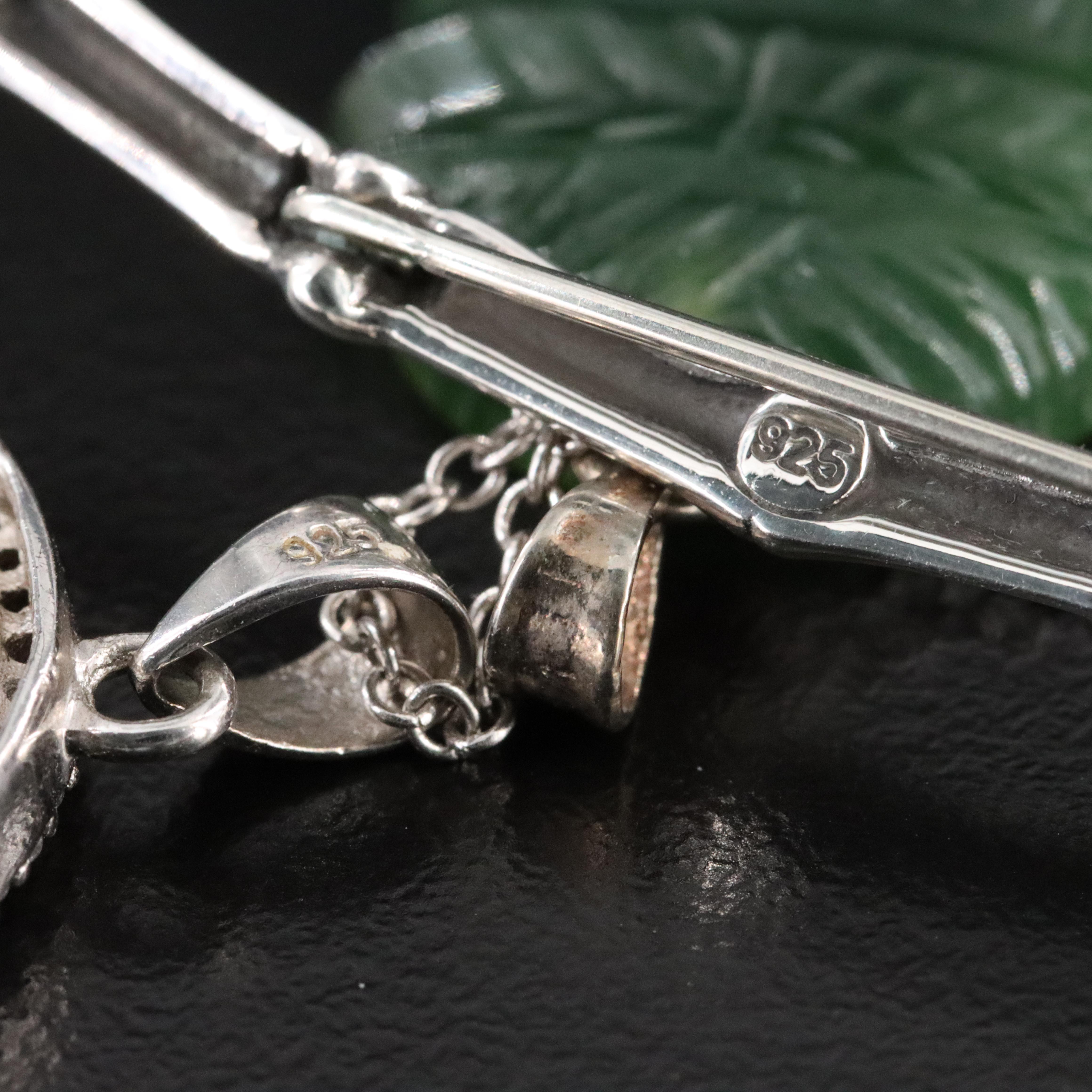 John Hardy Bamboo Brooch, Sterling and Nephrite Featured in Jewelry Collection