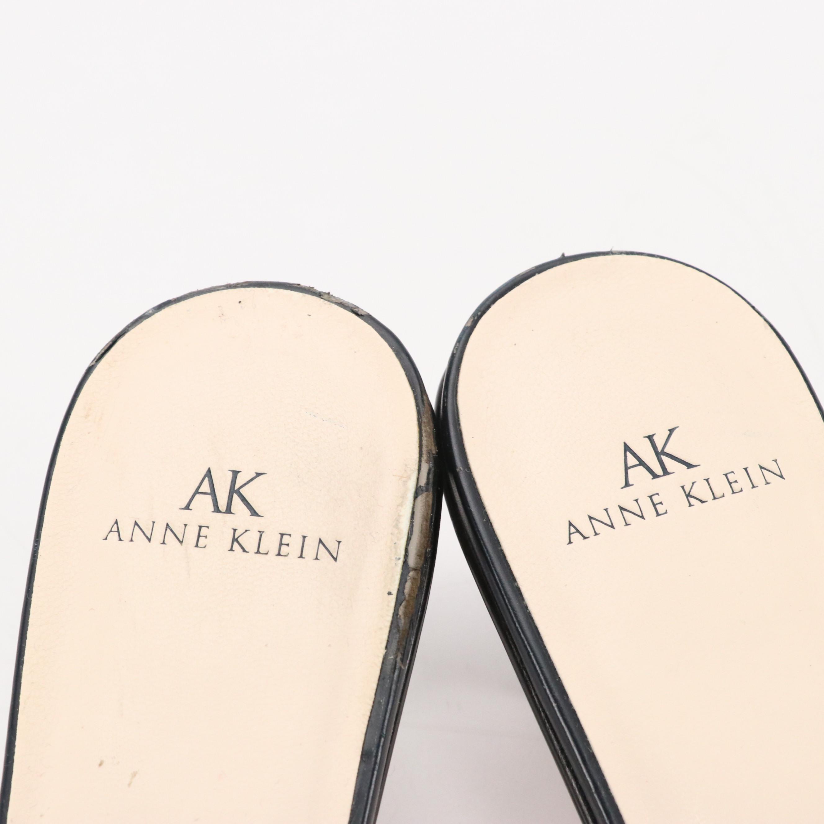 Bare Traps Vienna Slingback Flats with Anne Klein Open-Toe Mules in Leather