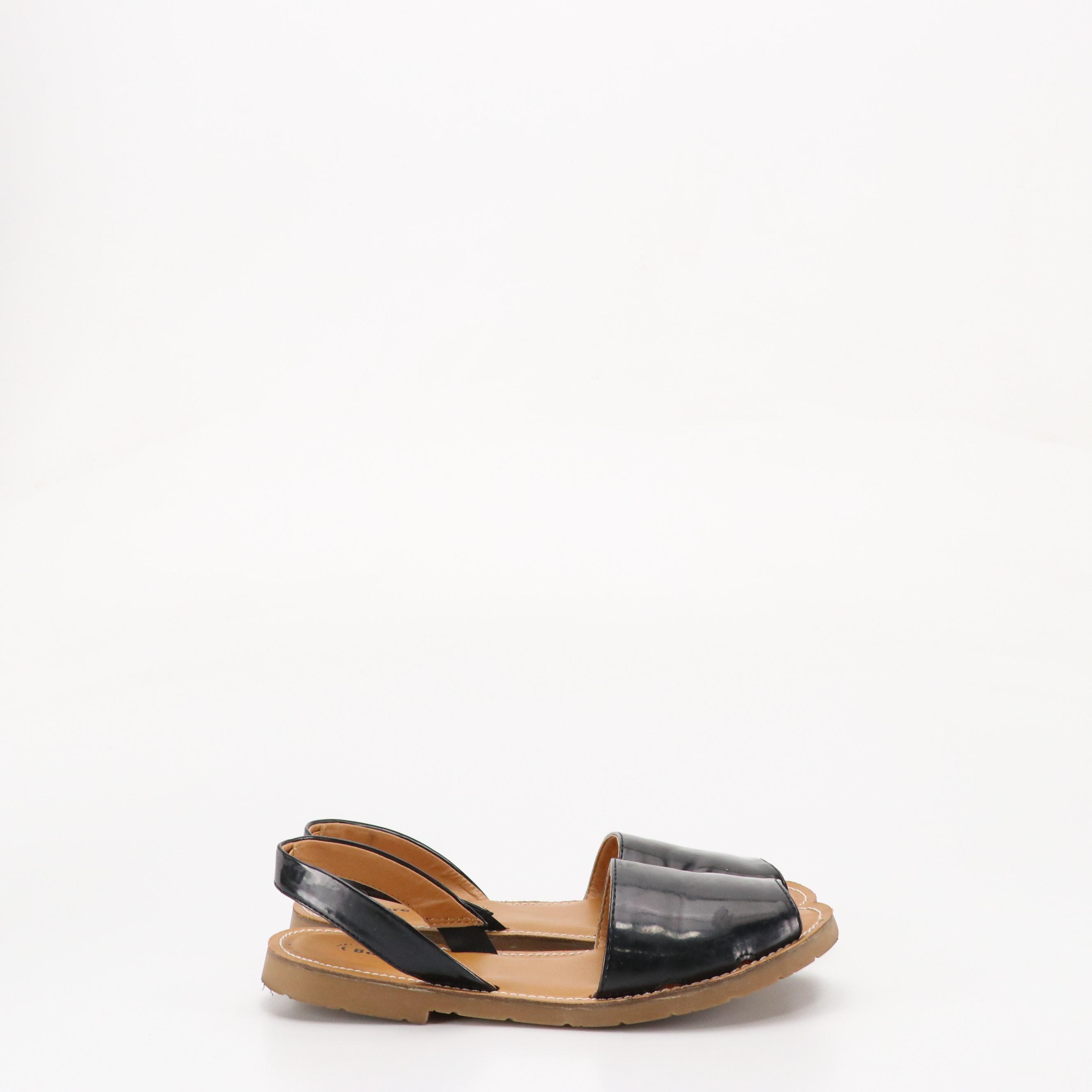 Bare Traps Vienna Slingback Flats with Anne Klein Open-Toe Mules in Leather