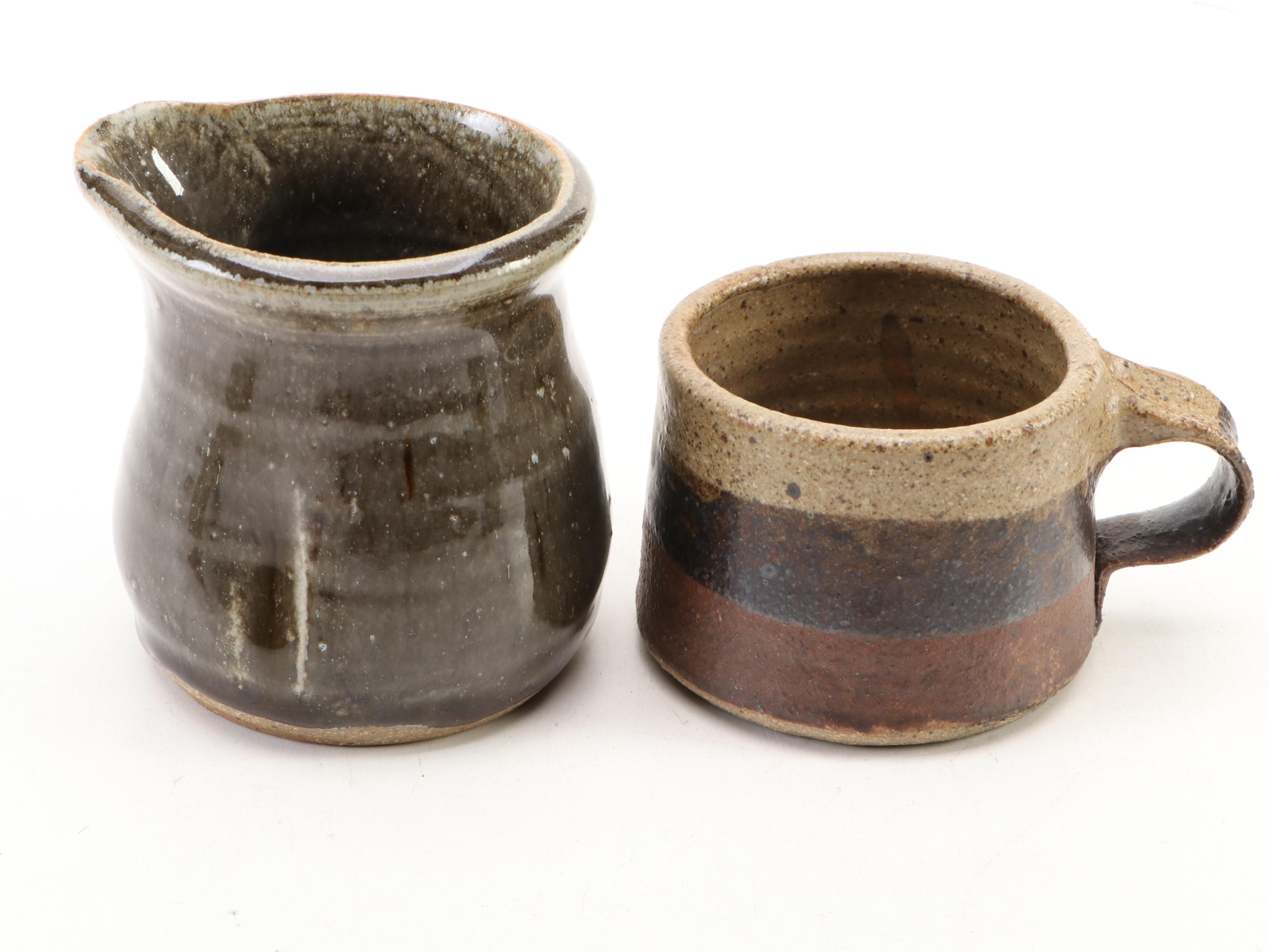 Sid Oakley Stoneware Mug with Other Studio Art Pottery Tableware