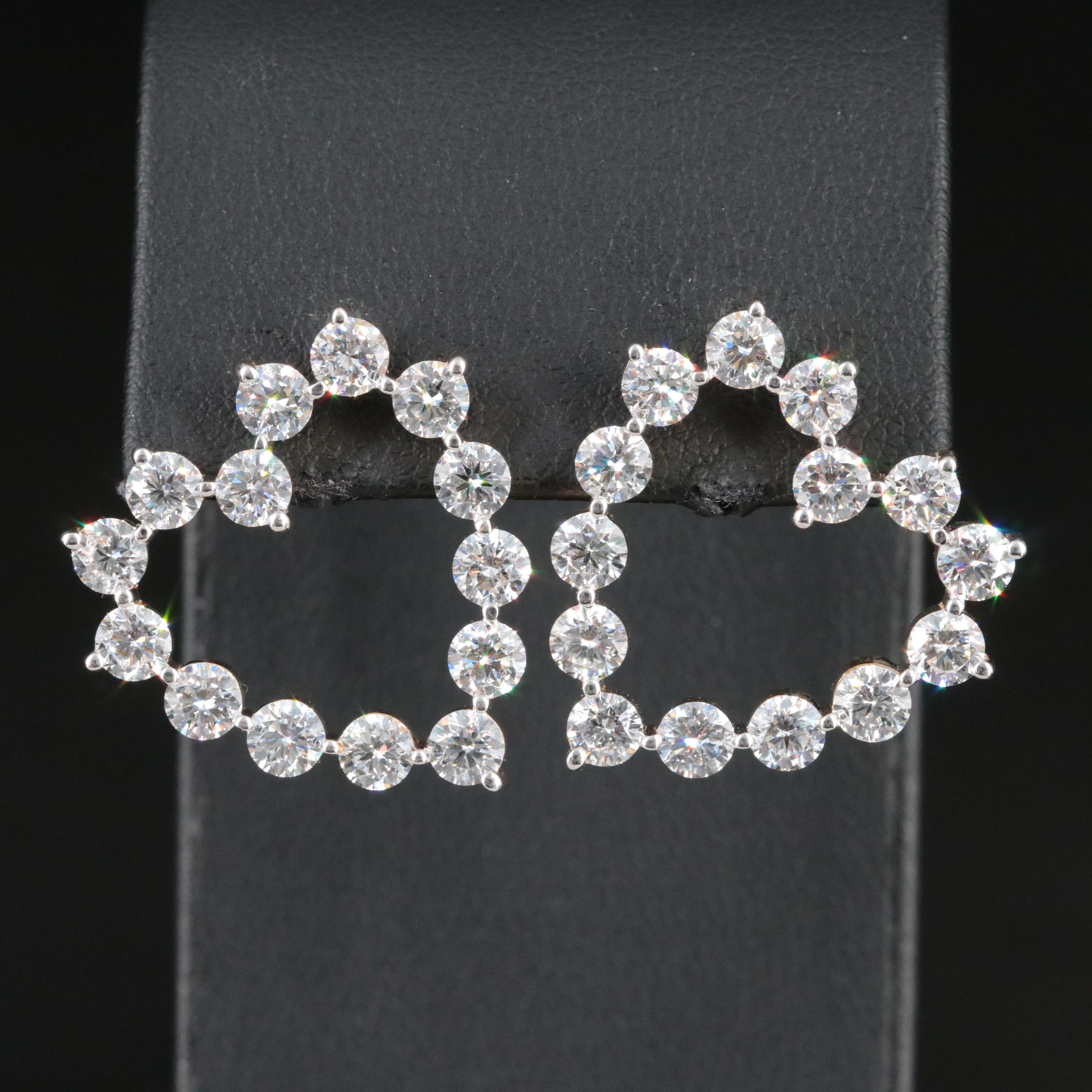 14K 6.24 CT Lab Grown Diamond Heart Earrings