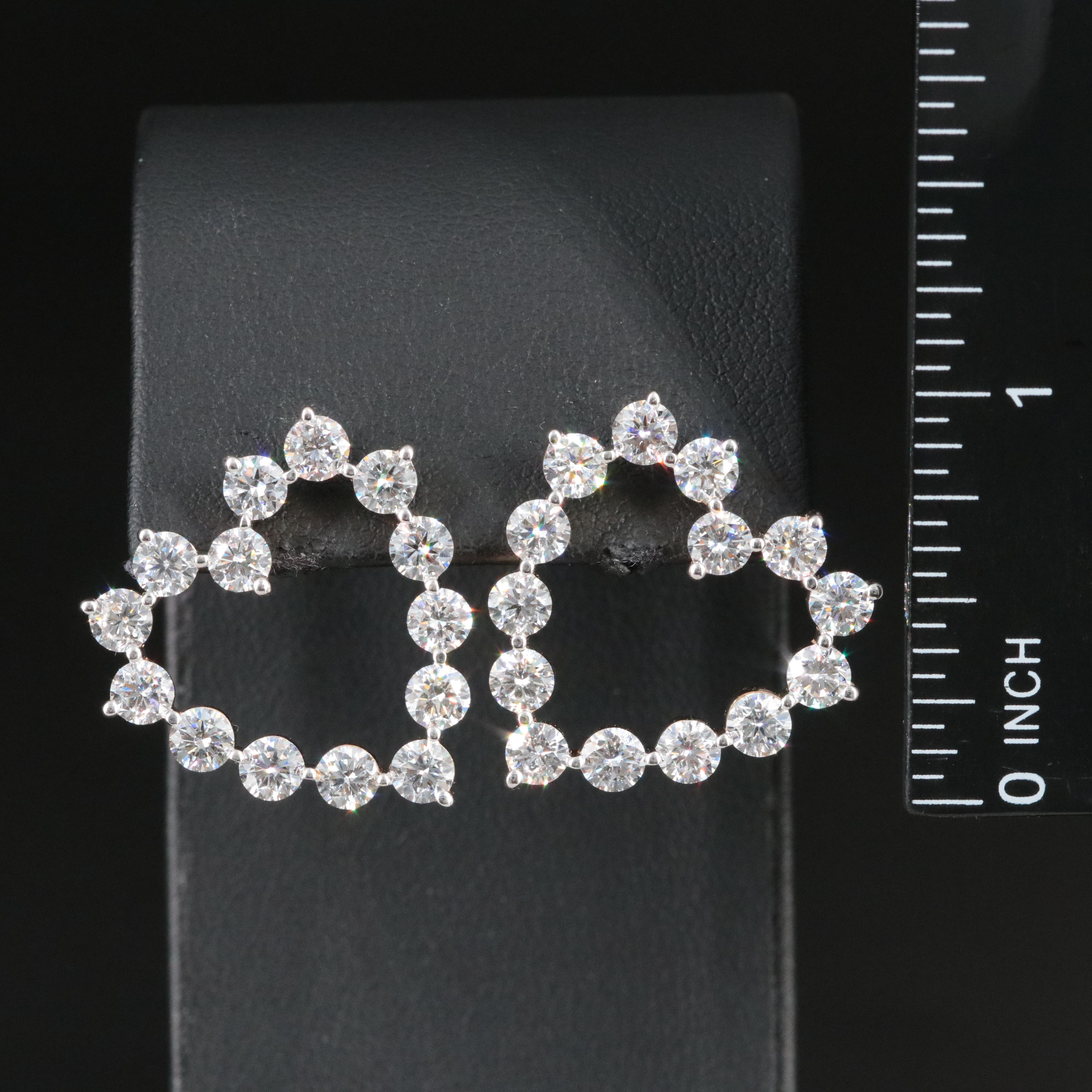 14K 6.24 CT Lab Grown Diamond Heart Earrings