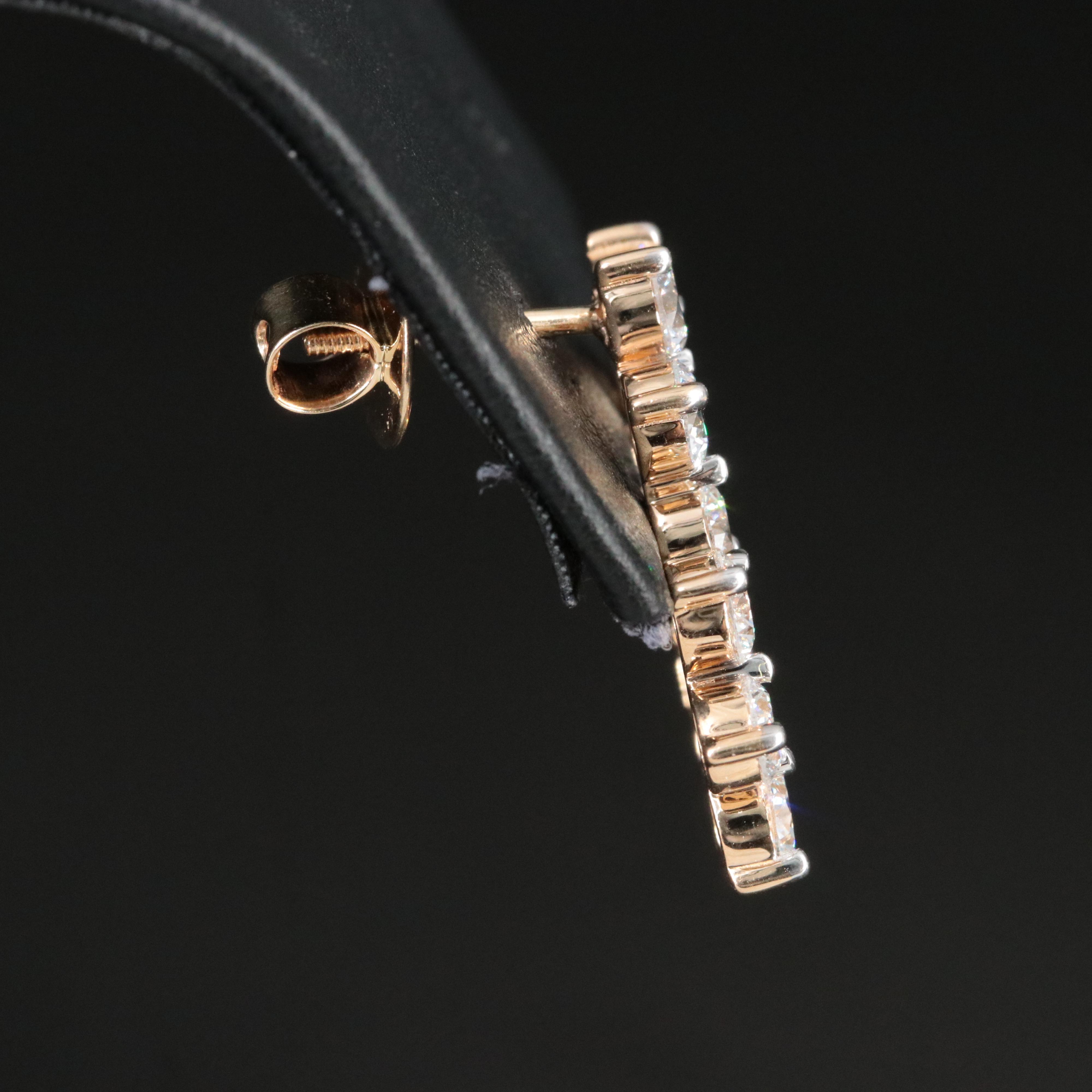 14K 6.24 CT Lab Grown Diamond Heart Earrings