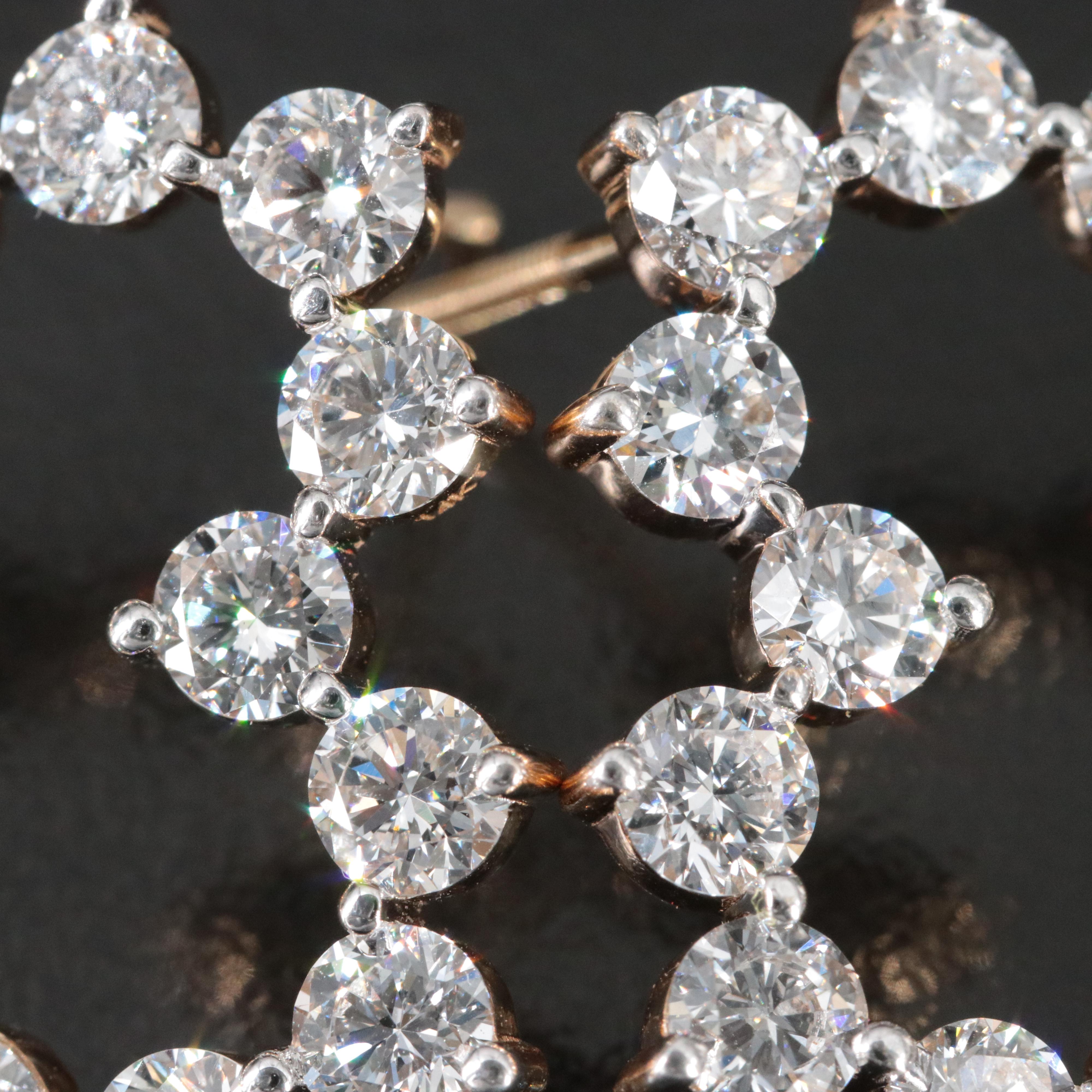 14K 6.24 CT Lab Grown Diamond Heart Earrings