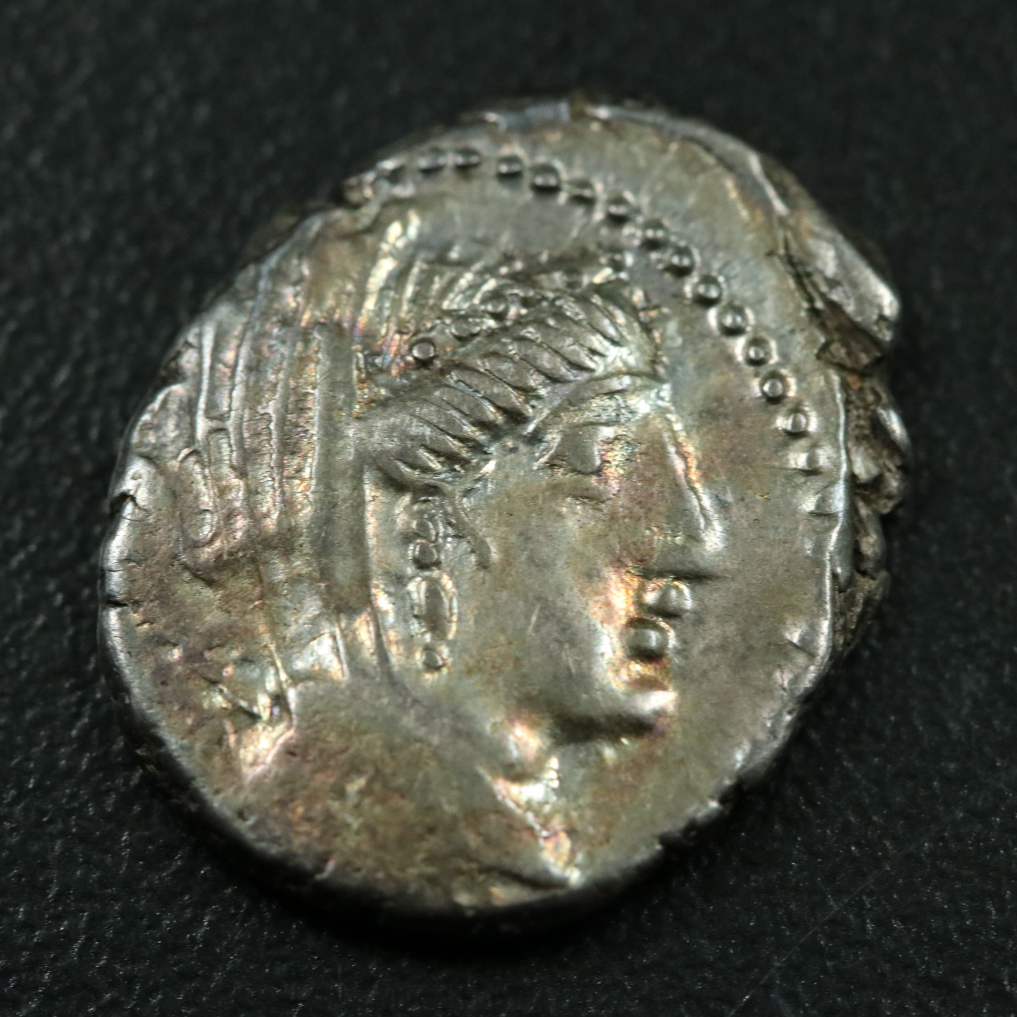 Ancient Roman Republic AR Denarius Coin of L. Rubrius Dossenus, ca. 87 B.C.