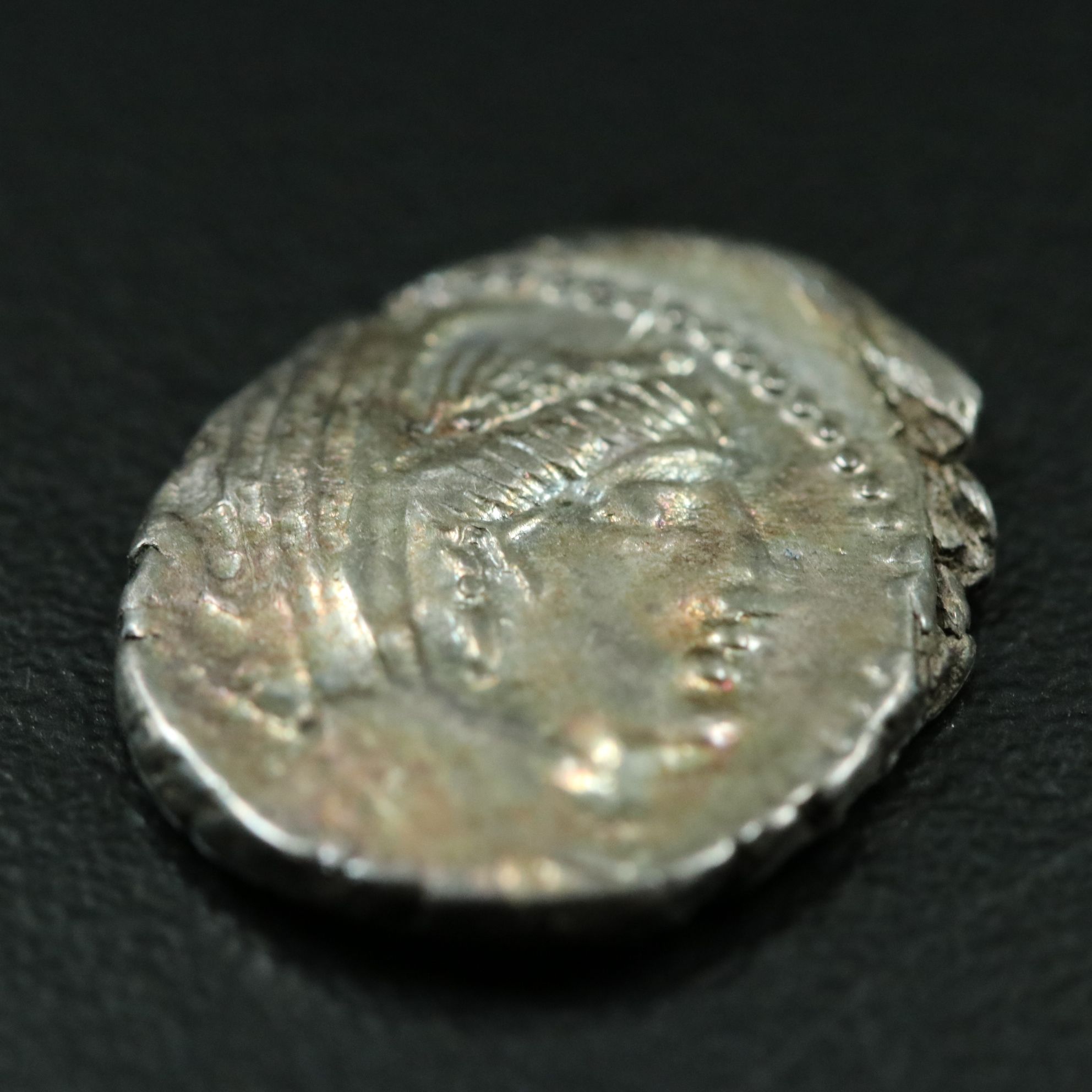 Ancient Roman Republic AR Denarius Coin of L. Rubrius Dossenus, ca. 87 B.C.