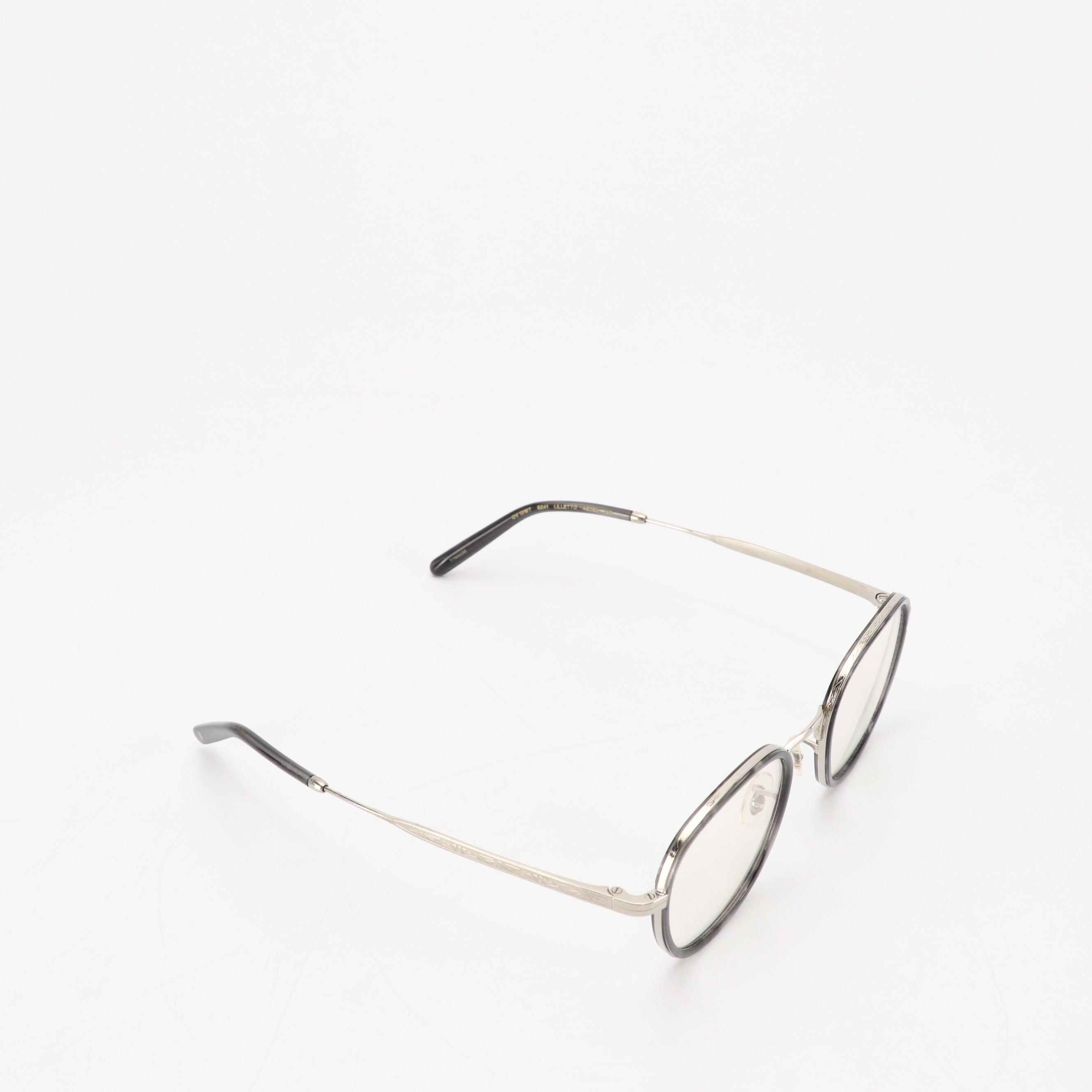 Oliver Peoples x Brunello Cucinelli Lilletto Horn Eyeglass Frames w/ Case, Box