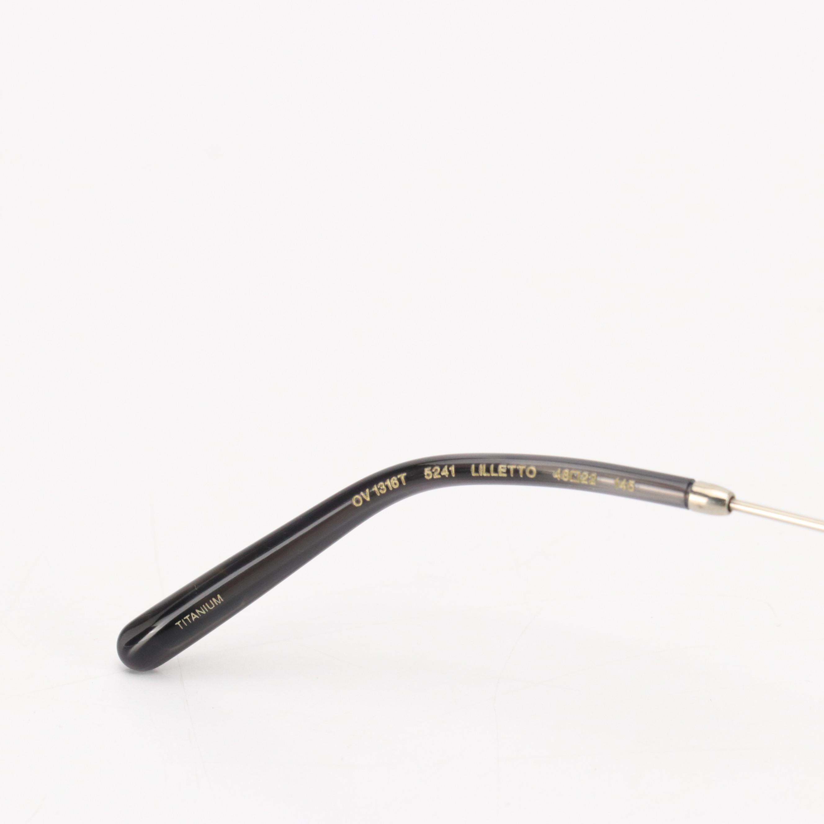 Oliver Peoples x Brunello Cucinelli Lilletto Horn Eyeglass Frames w/ Case, Box