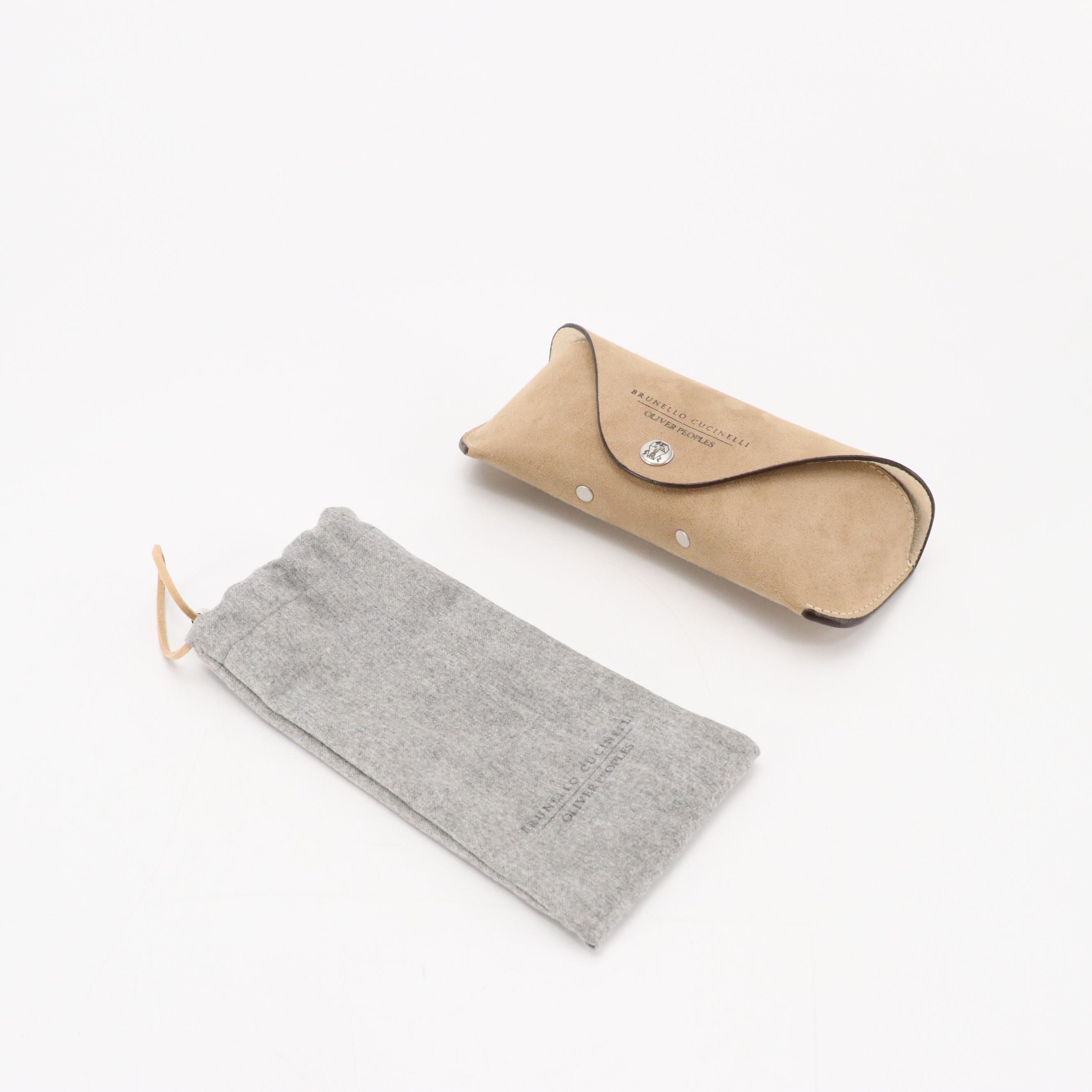 Oliver Peoples x Brunello Cucinelli Lilletto Horn Eyeglass Frames w/ Case, Box