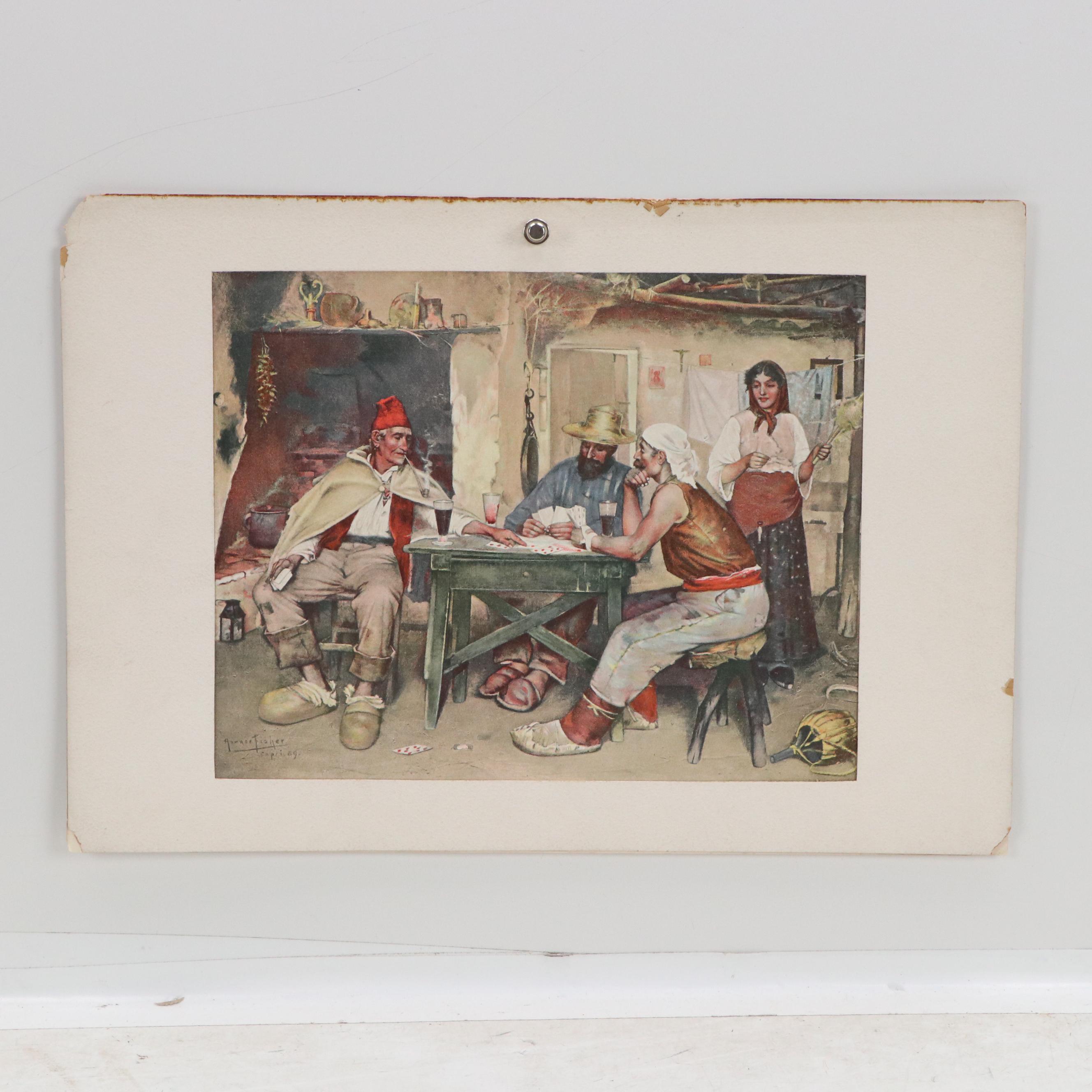 Lot of Photomechanical Bookplates, Chromolithographs, and Other Leafs