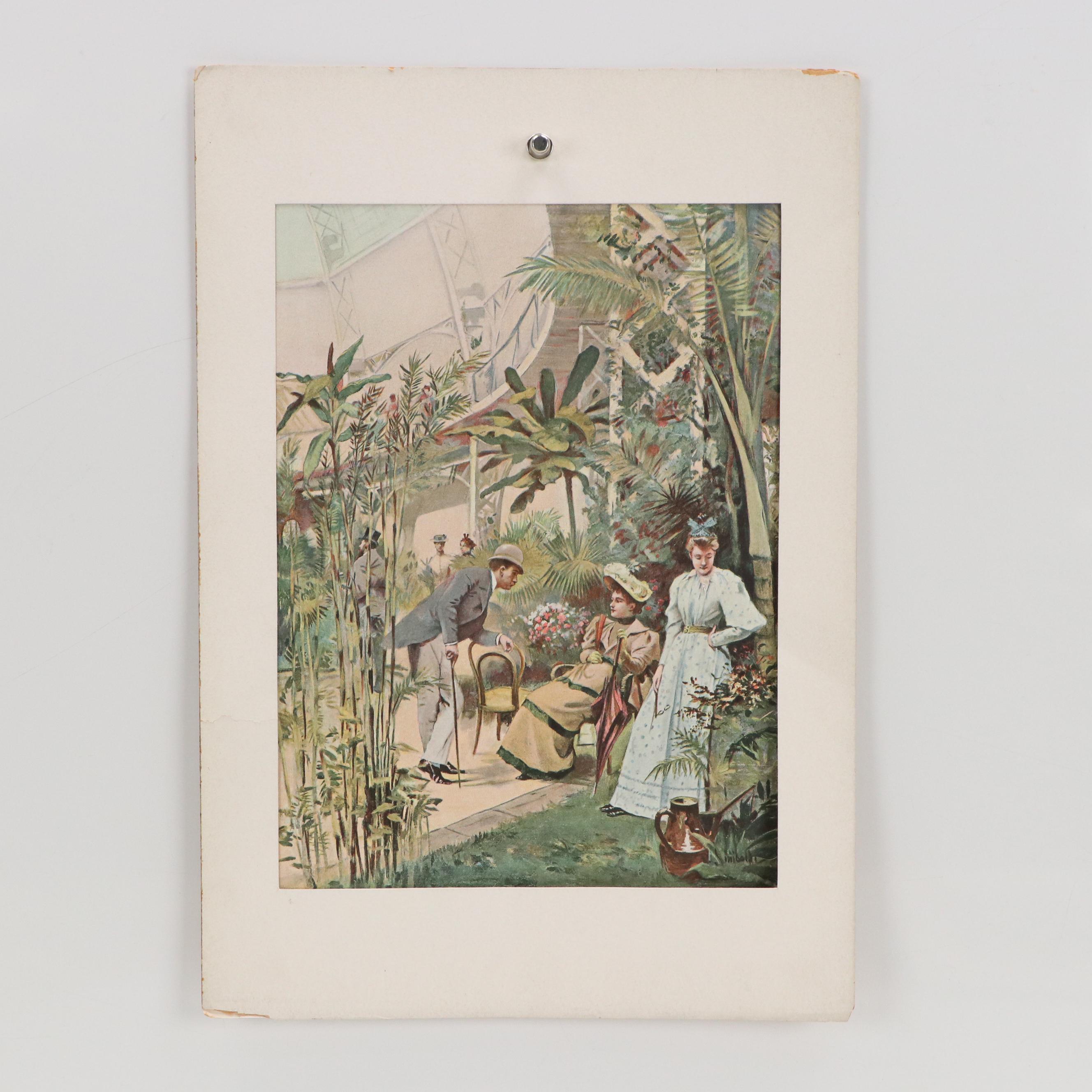 Lot of Photomechanical Bookplates, Chromolithographs, and Other Leafs