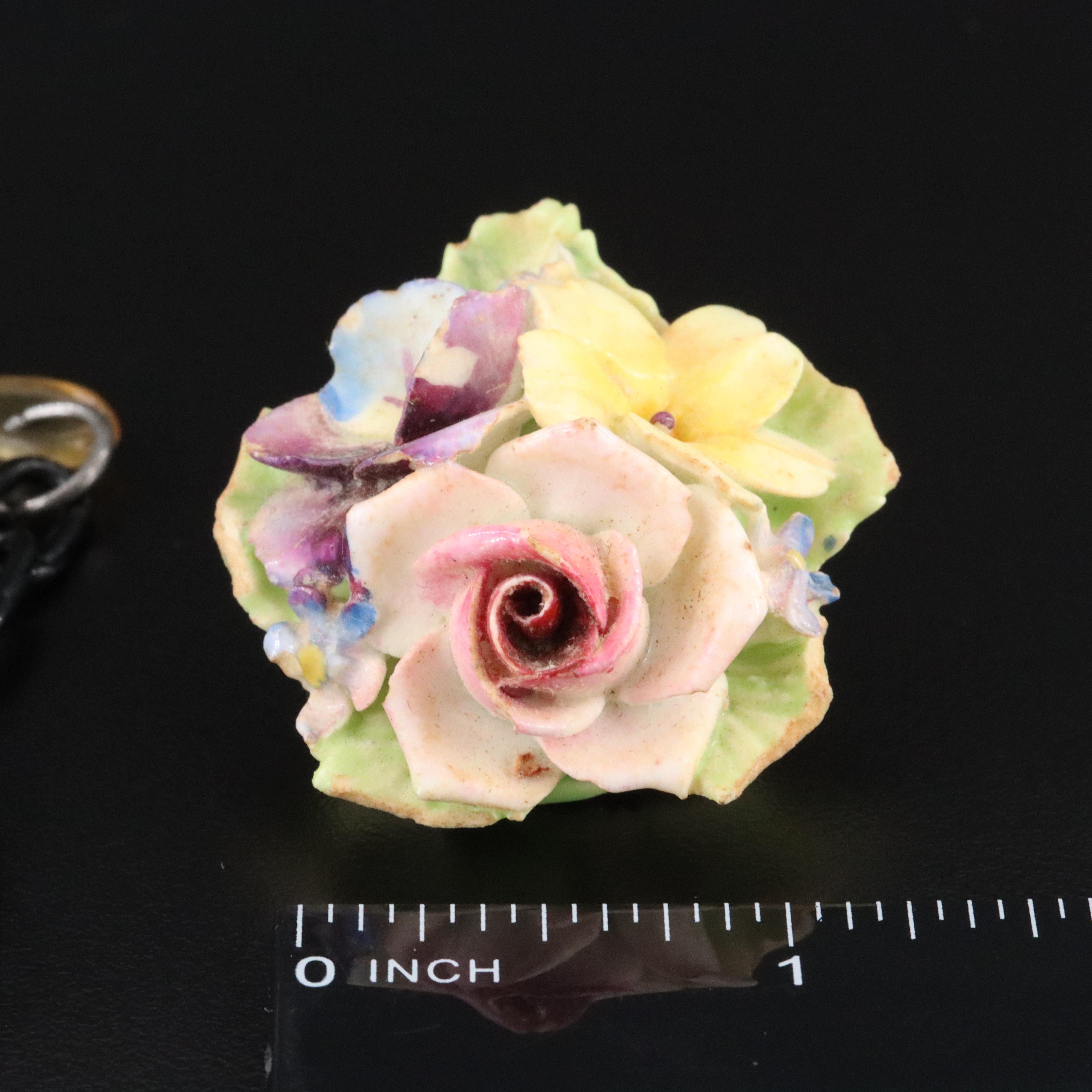 Vintage Jewelry Collection Including Porcelain and Cameo