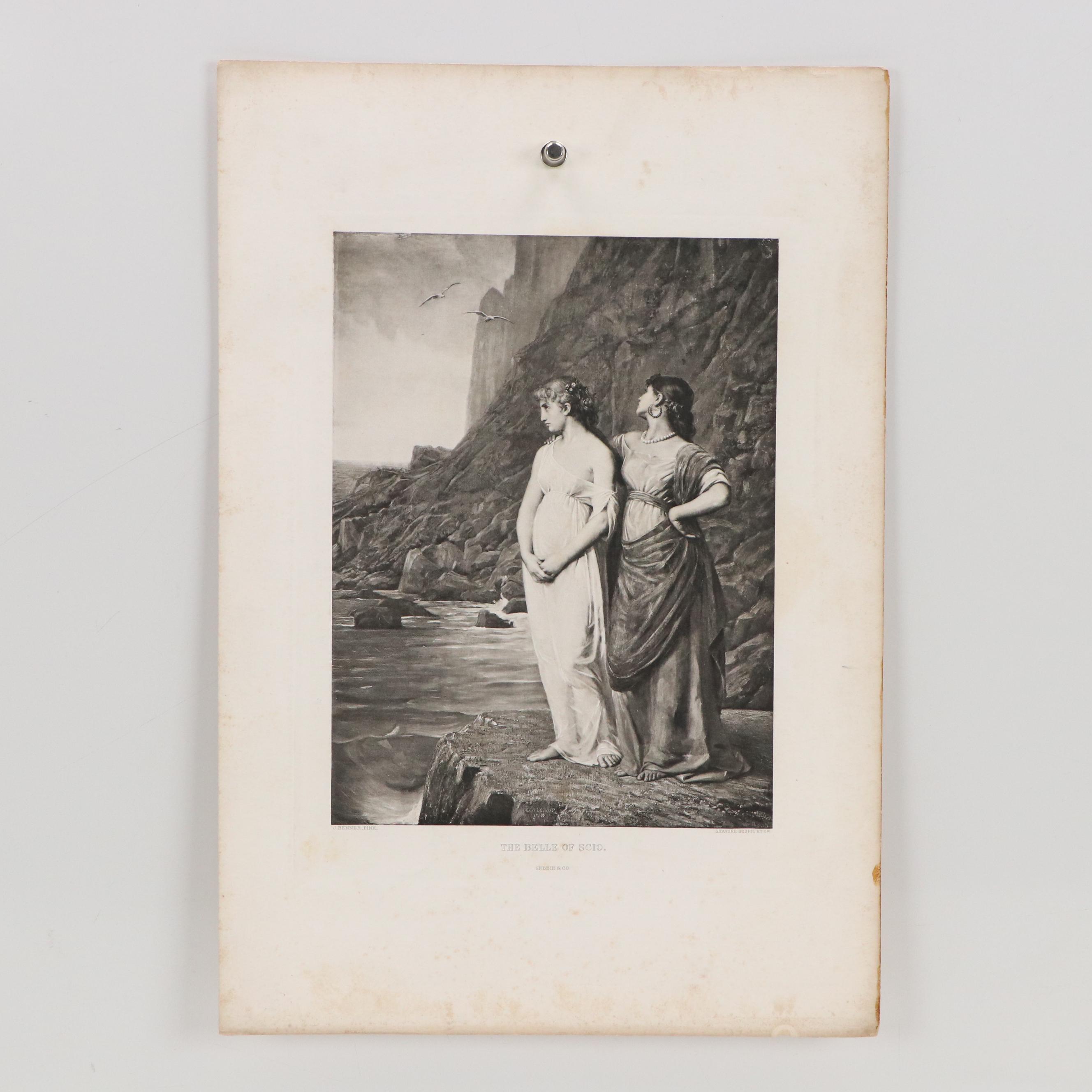 Lot of Photogravures After Various Artists, Late 19th or 20th Century