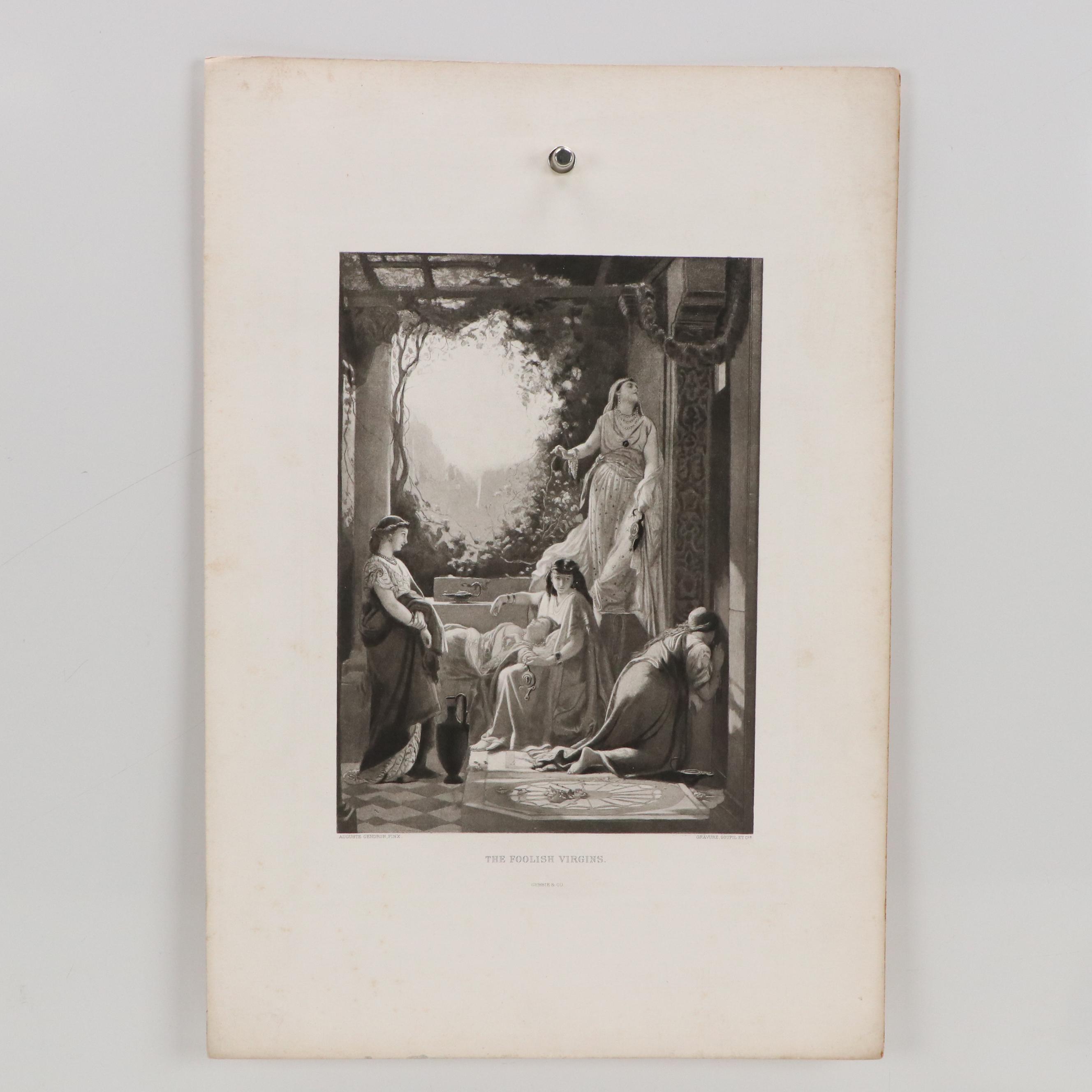 Lot of Photogravures After Various Artists, Late 19th or 20th Century