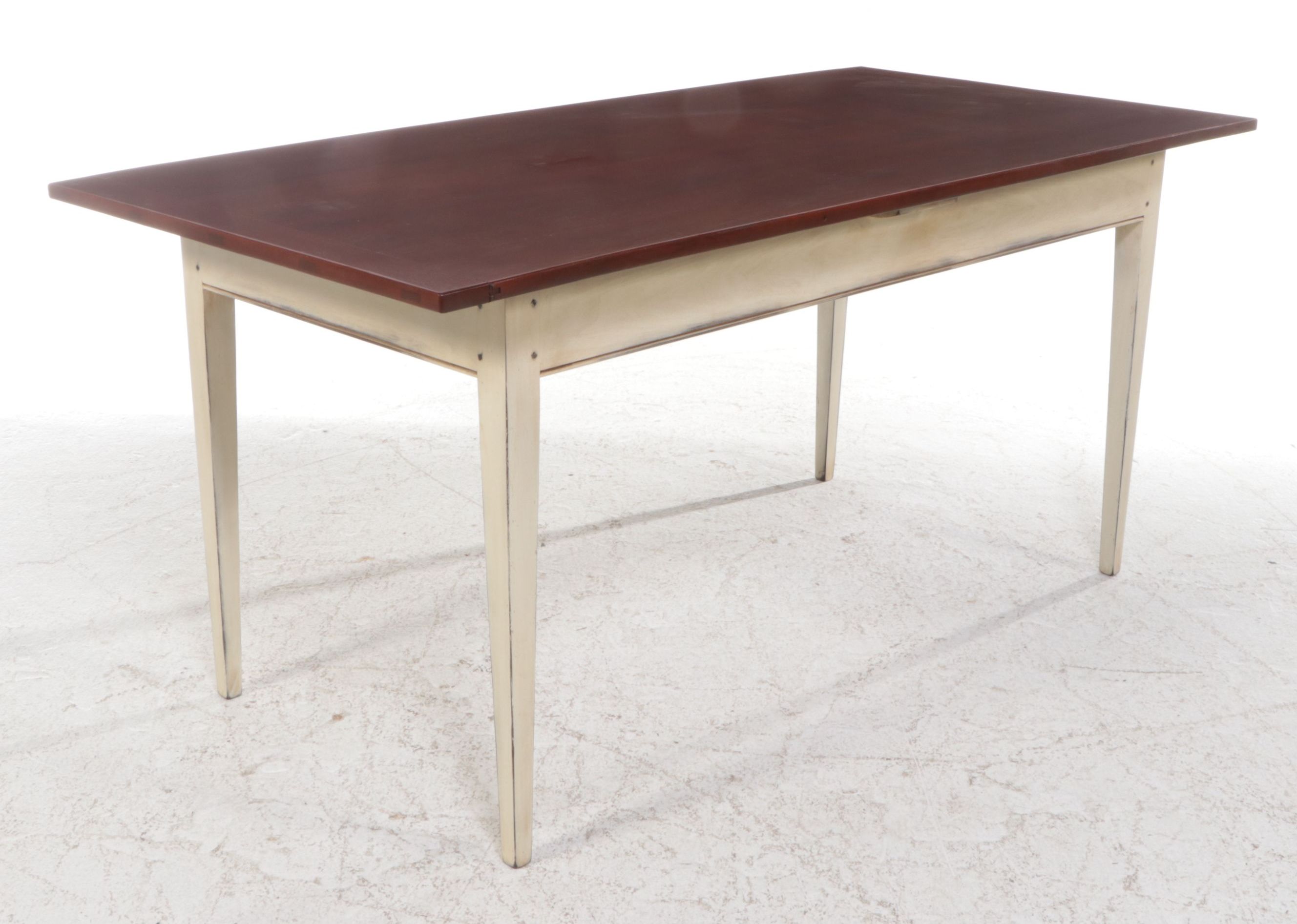 Primitive Style Parcel-Painted Wood Dining Table