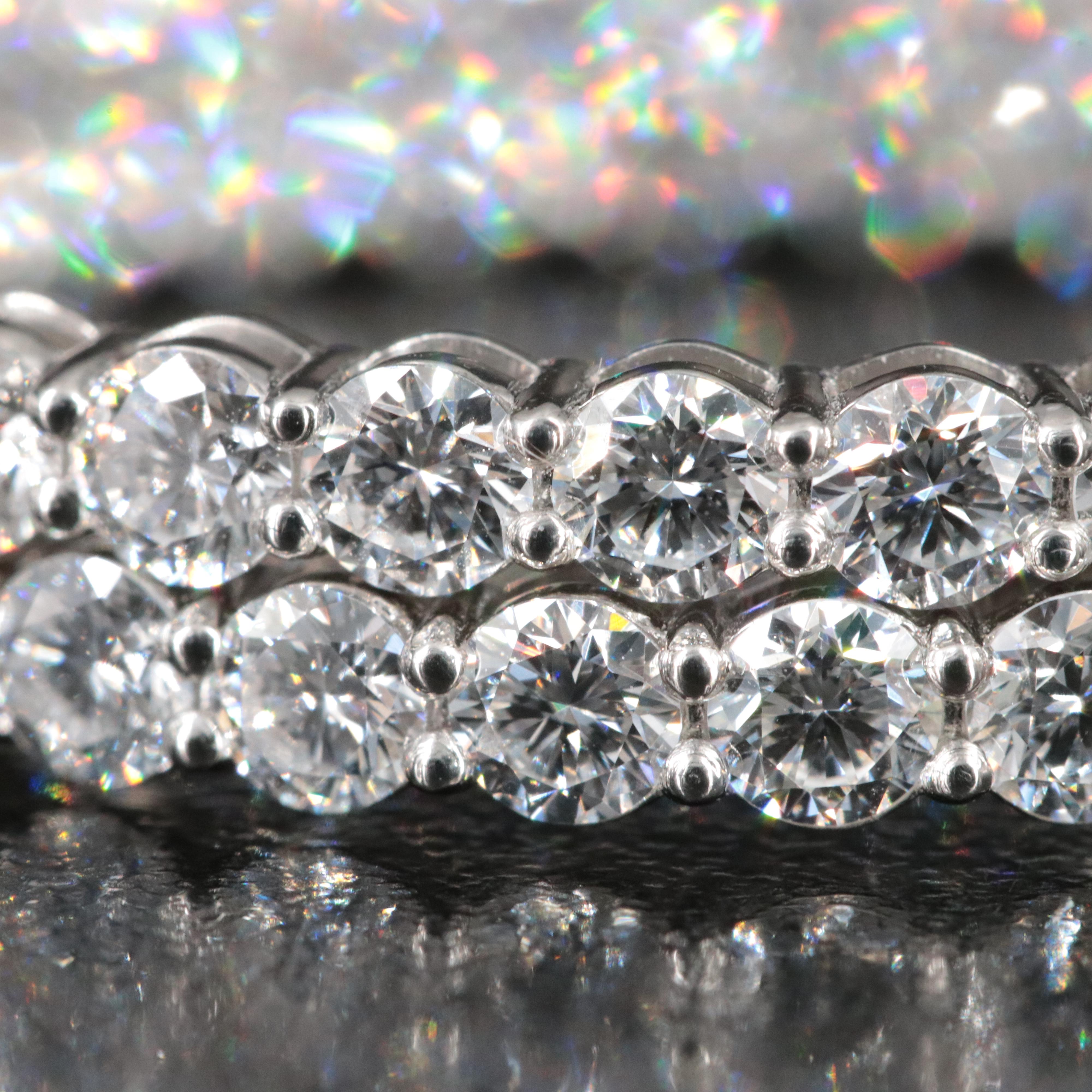 Platinum 6.45 CTW Lab Grown Dimaond Inside Out Hoop Earrings