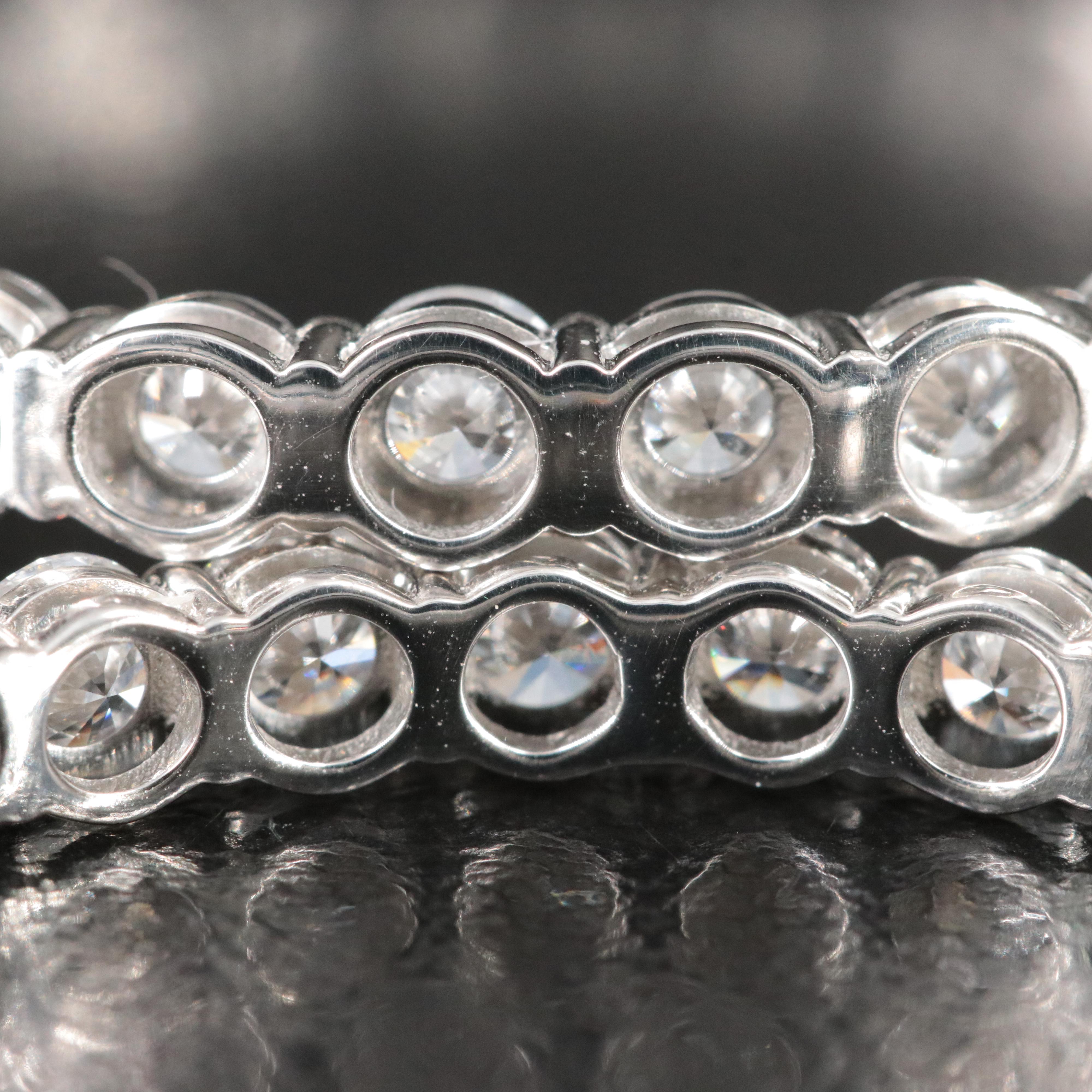 Platinum 6.45 CTW Lab Grown Dimaond Inside Out Hoop Earrings