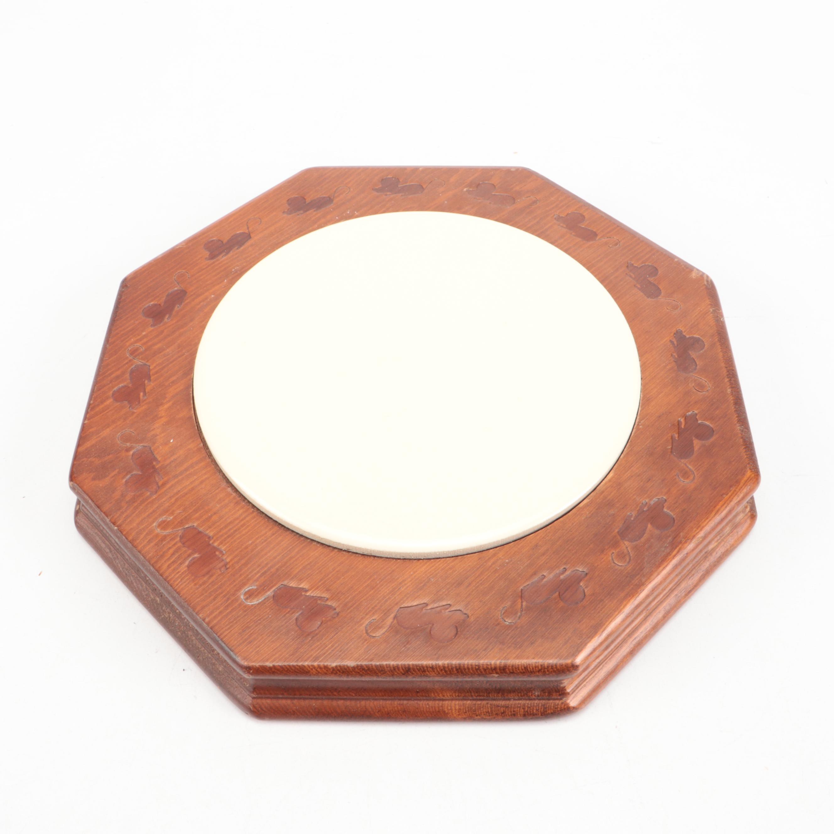 Murusing Painted Wood Bowls, Pier 1 Wood Tray, and More Table Accessories