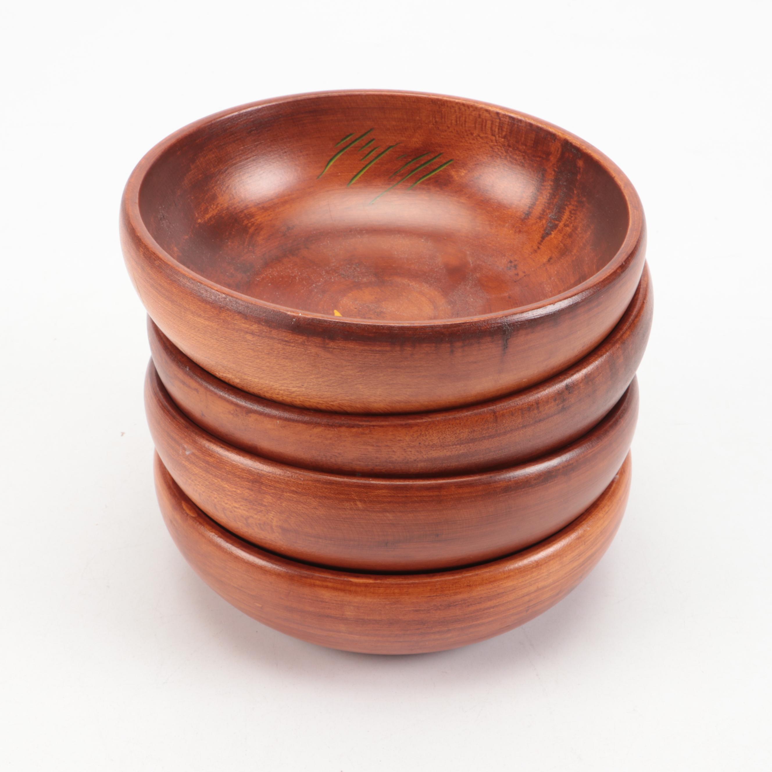 Murusing Painted Wood Bowls, Pier 1 Wood Tray, and More Table Accessories