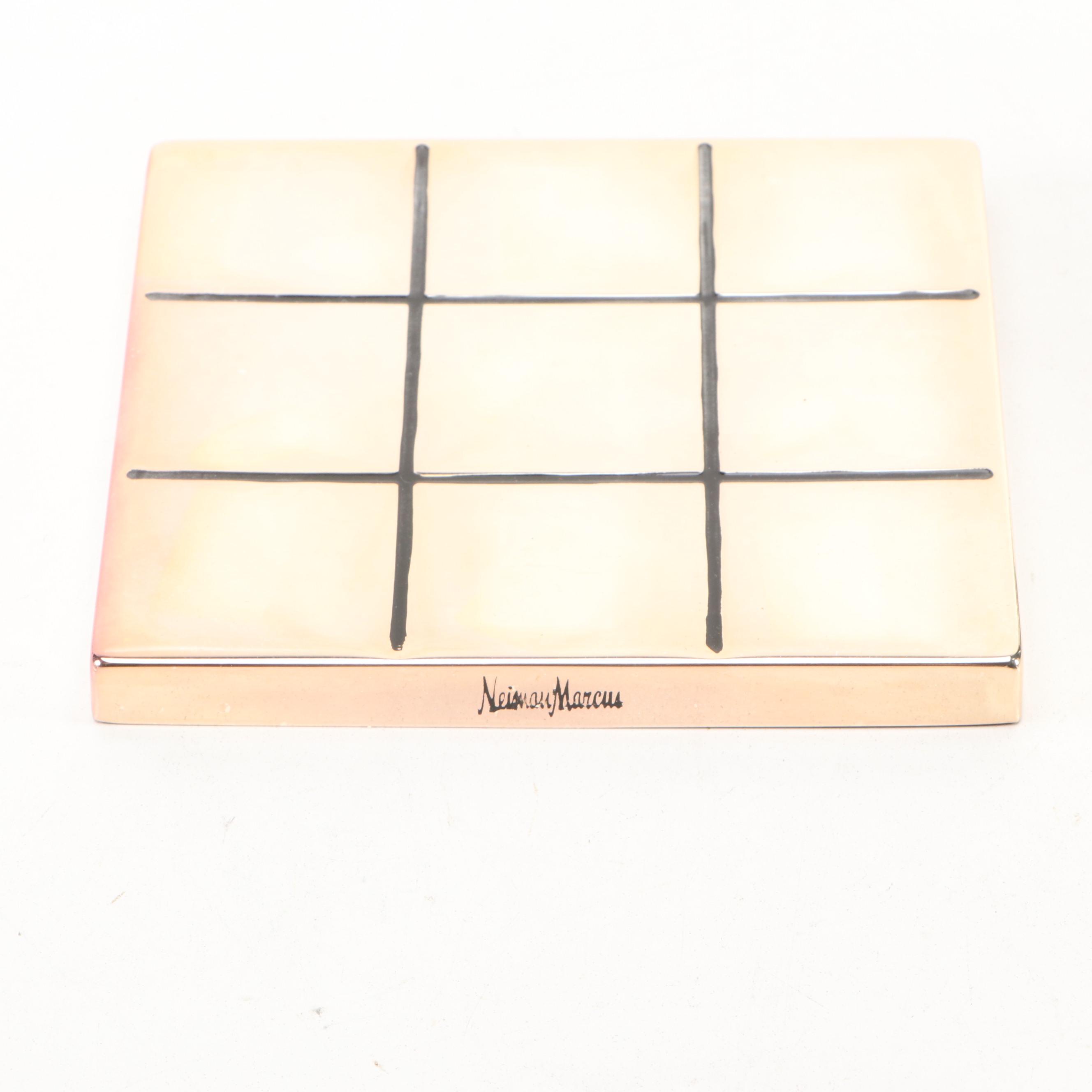 Neiman Marcus Shoe and Handbag Enameled Metal Tic-Tac-Toe Game