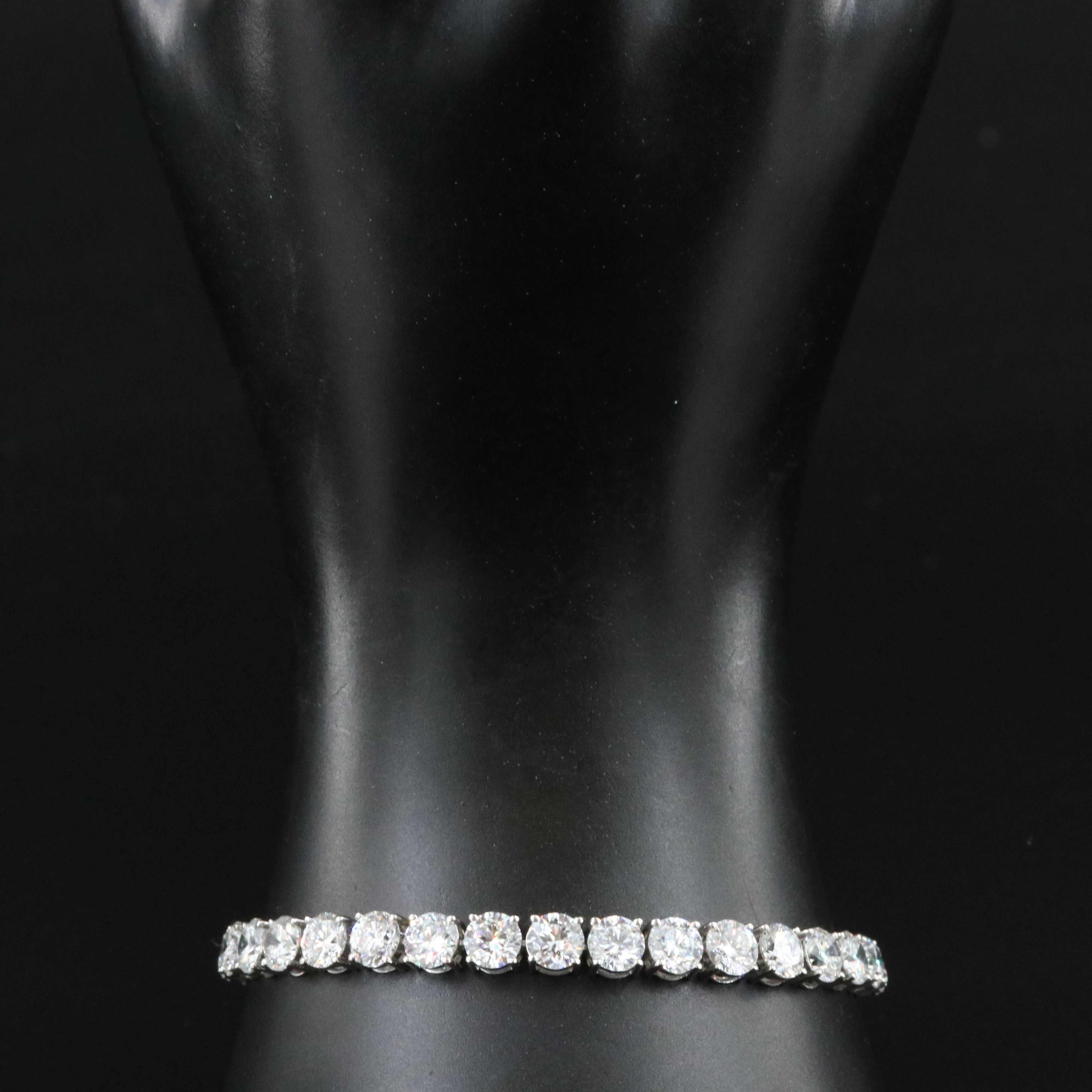 Platinum 18.15 CTW Lab Grown Diamond Line Bracelet