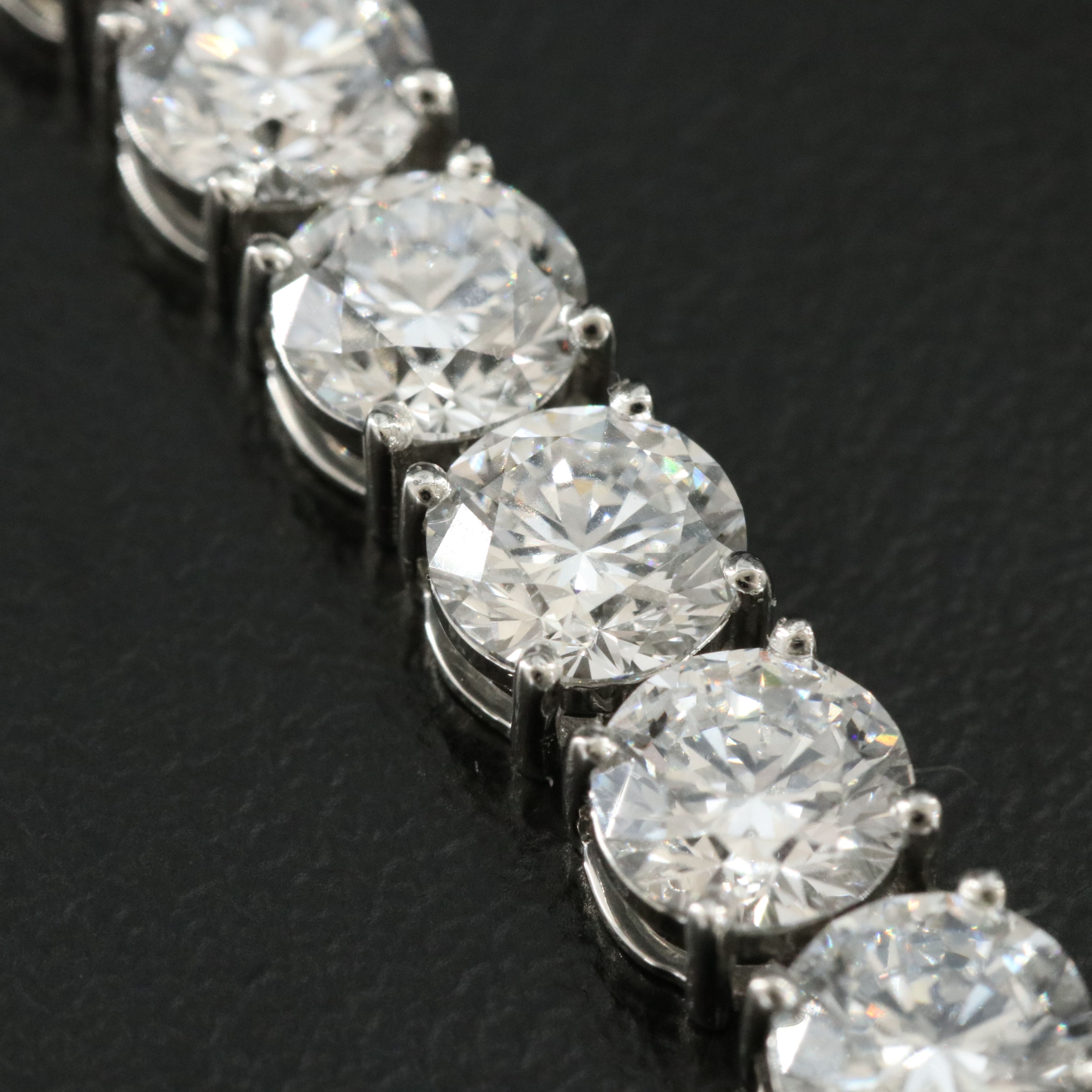 Platinum 18.15 CTW Lab Grown Diamond Line Bracelet