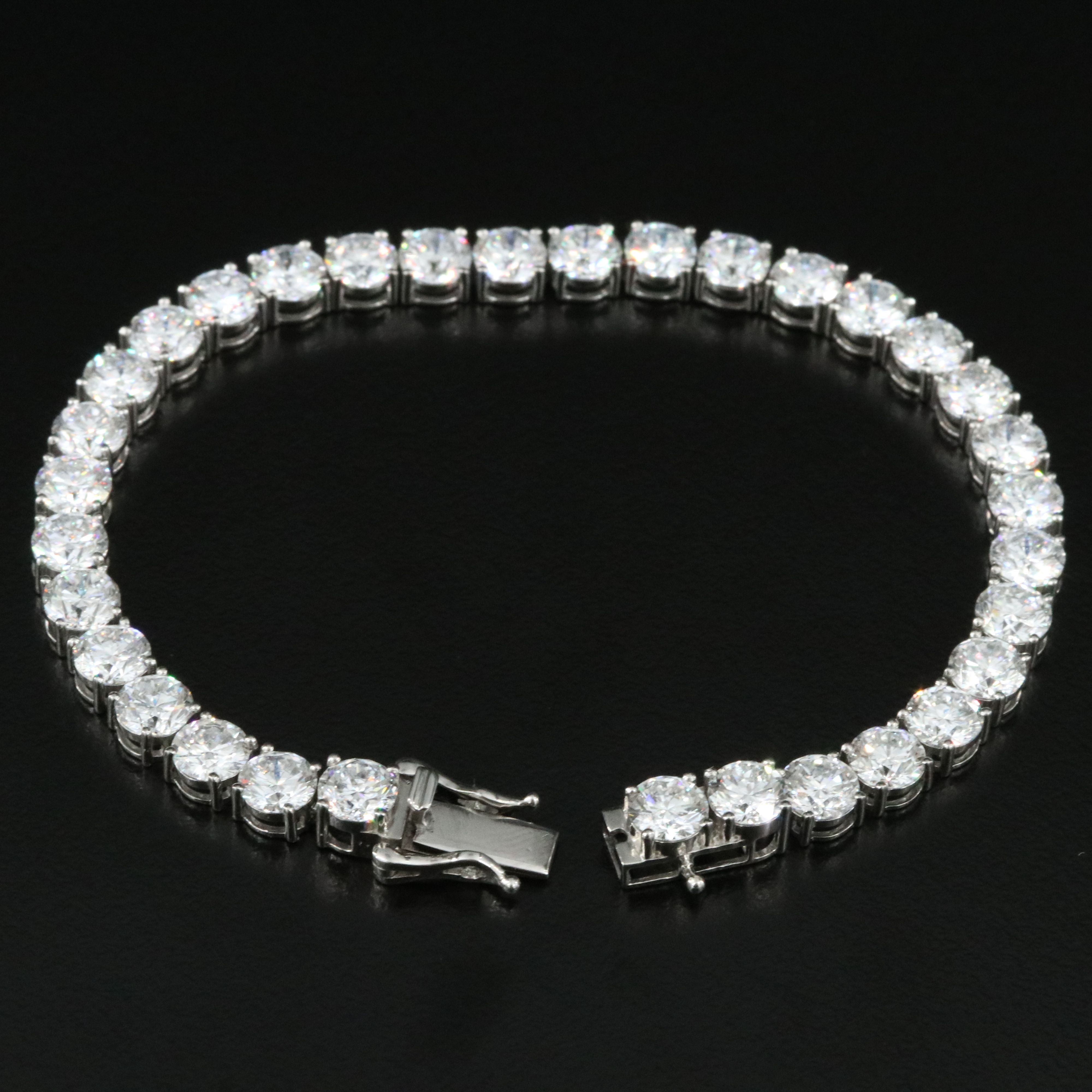 Platinum 18.15 CTW Lab Grown Diamond Line Bracelet