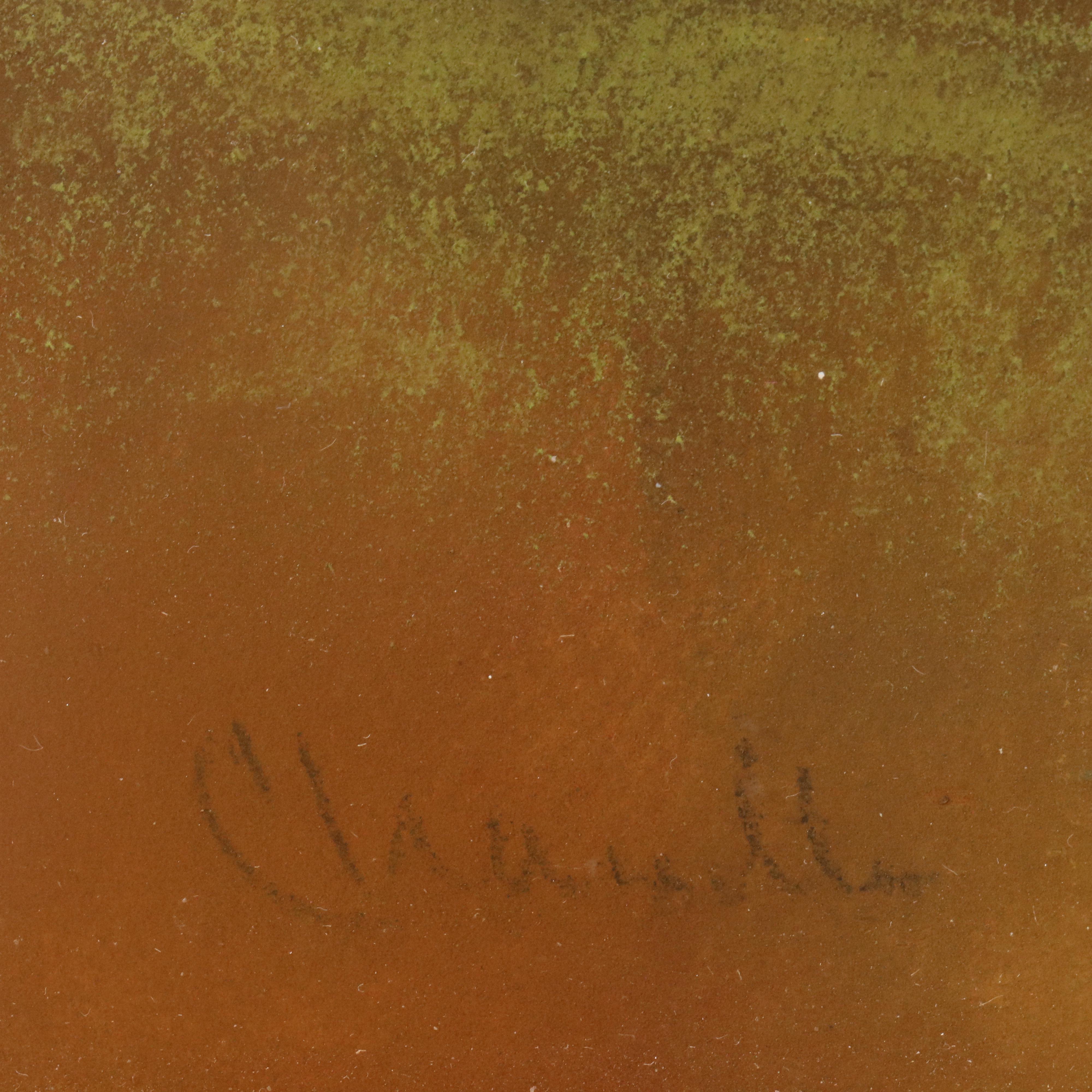 William Henry Chandler Pastel Landscape with Lake View, Early 20th Century