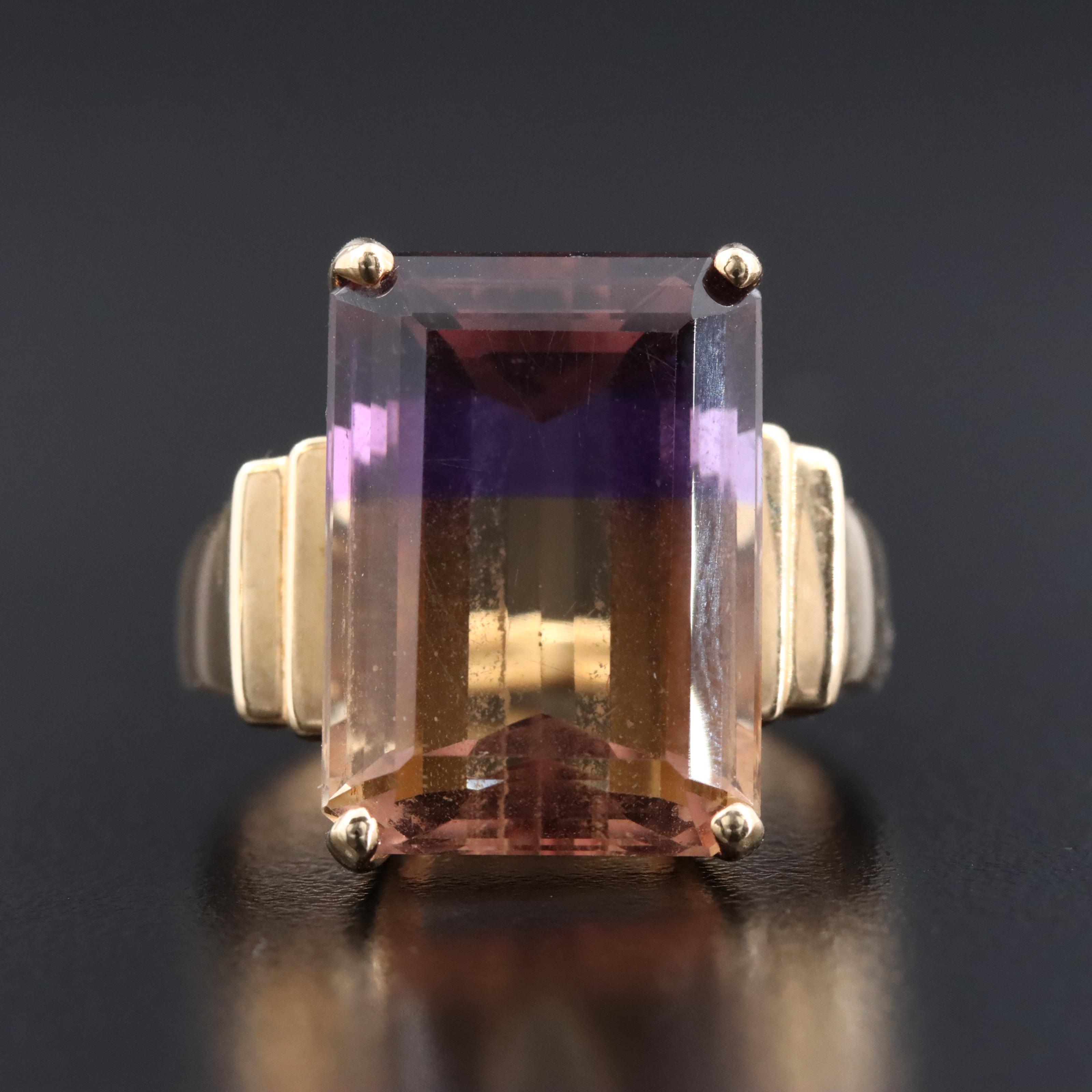 10K 15.43 CT Ametrine Ring