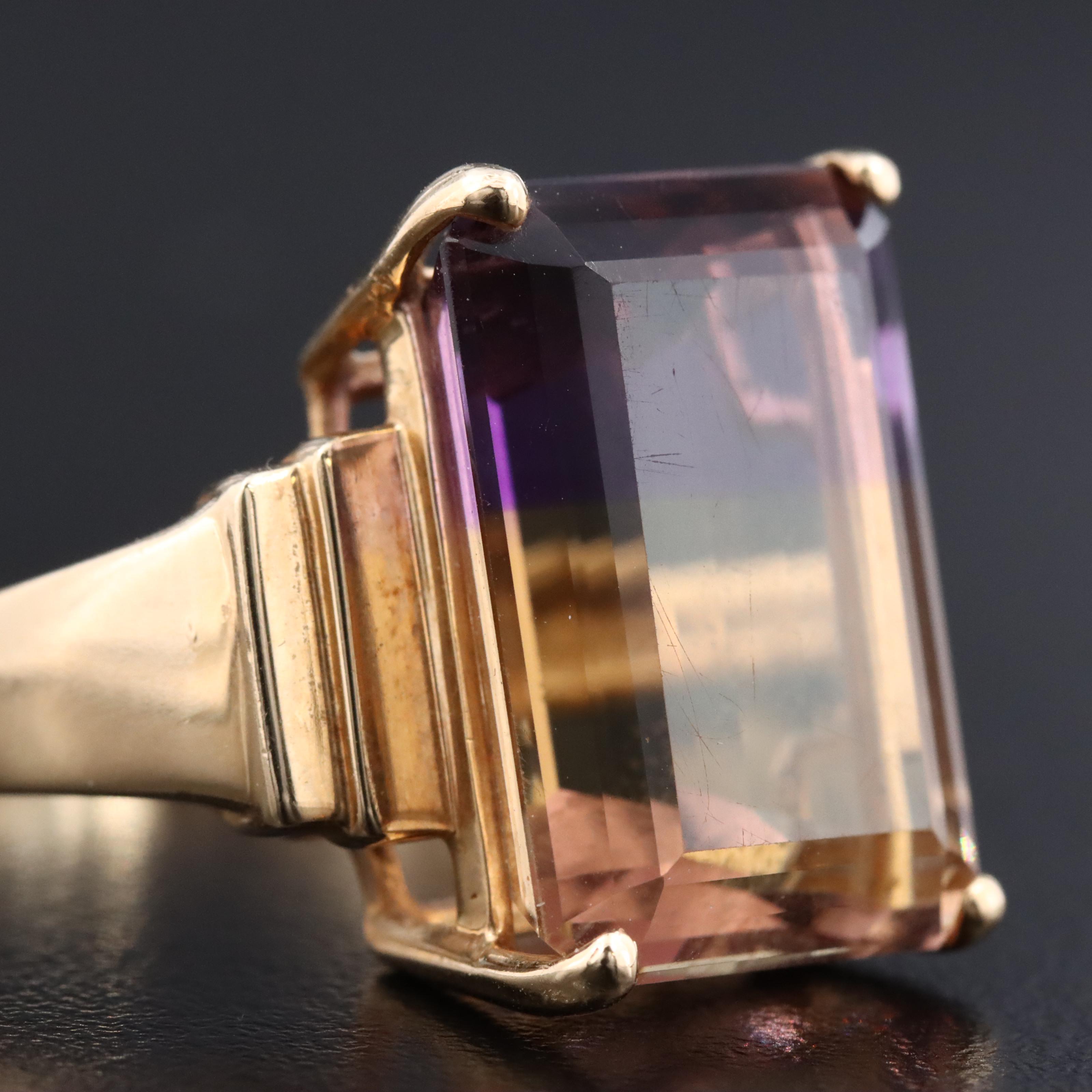 10K 15.43 CT Ametrine Ring