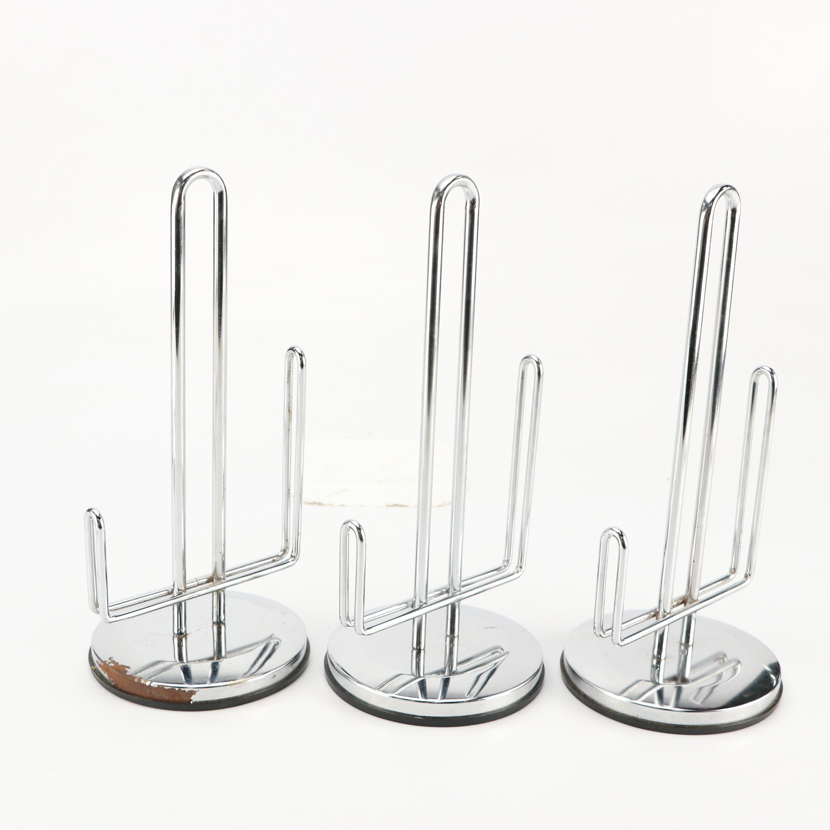 Contemporary Chrome Finish Paper Towel Holders