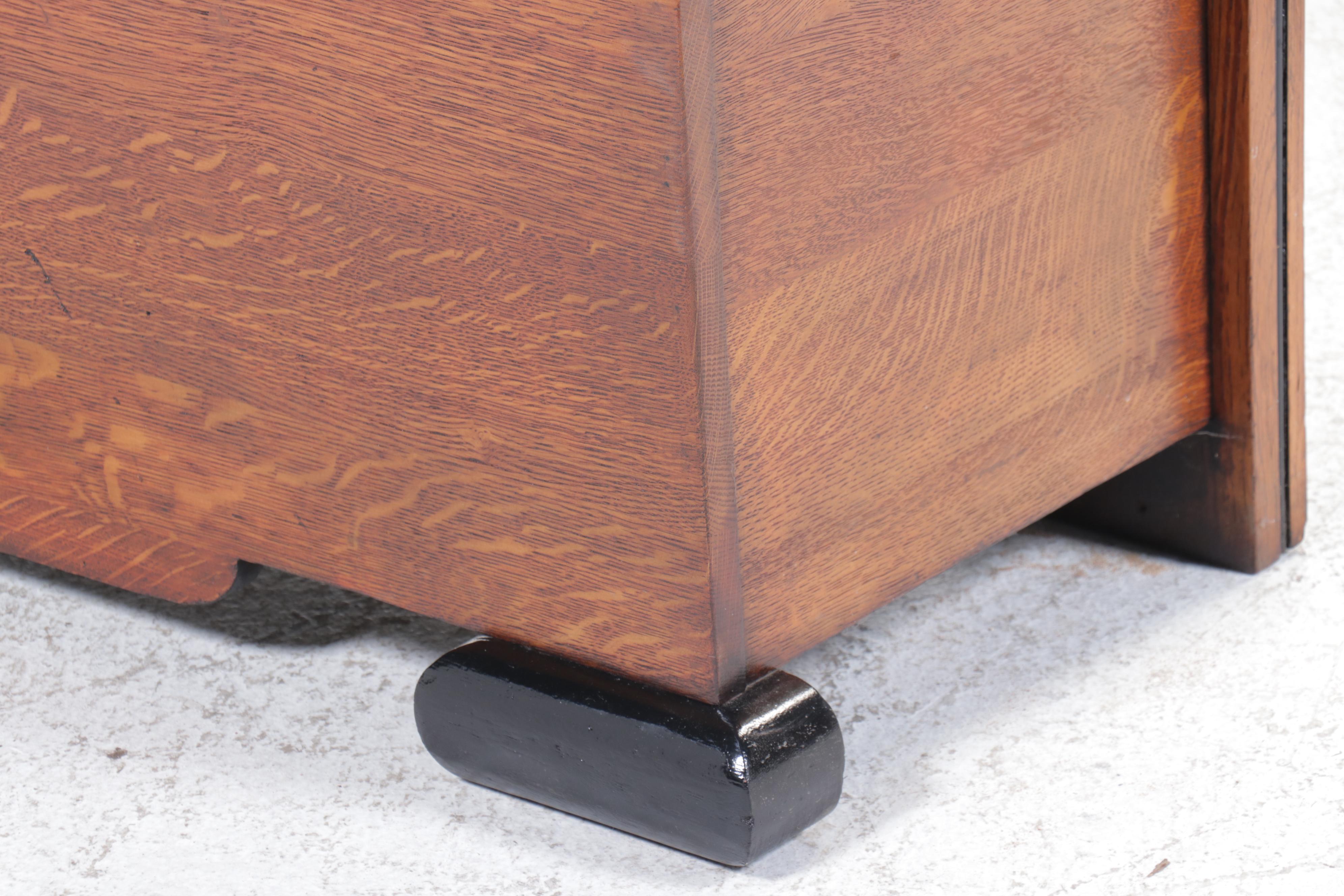 Art Deco Style Oak Hall Tree