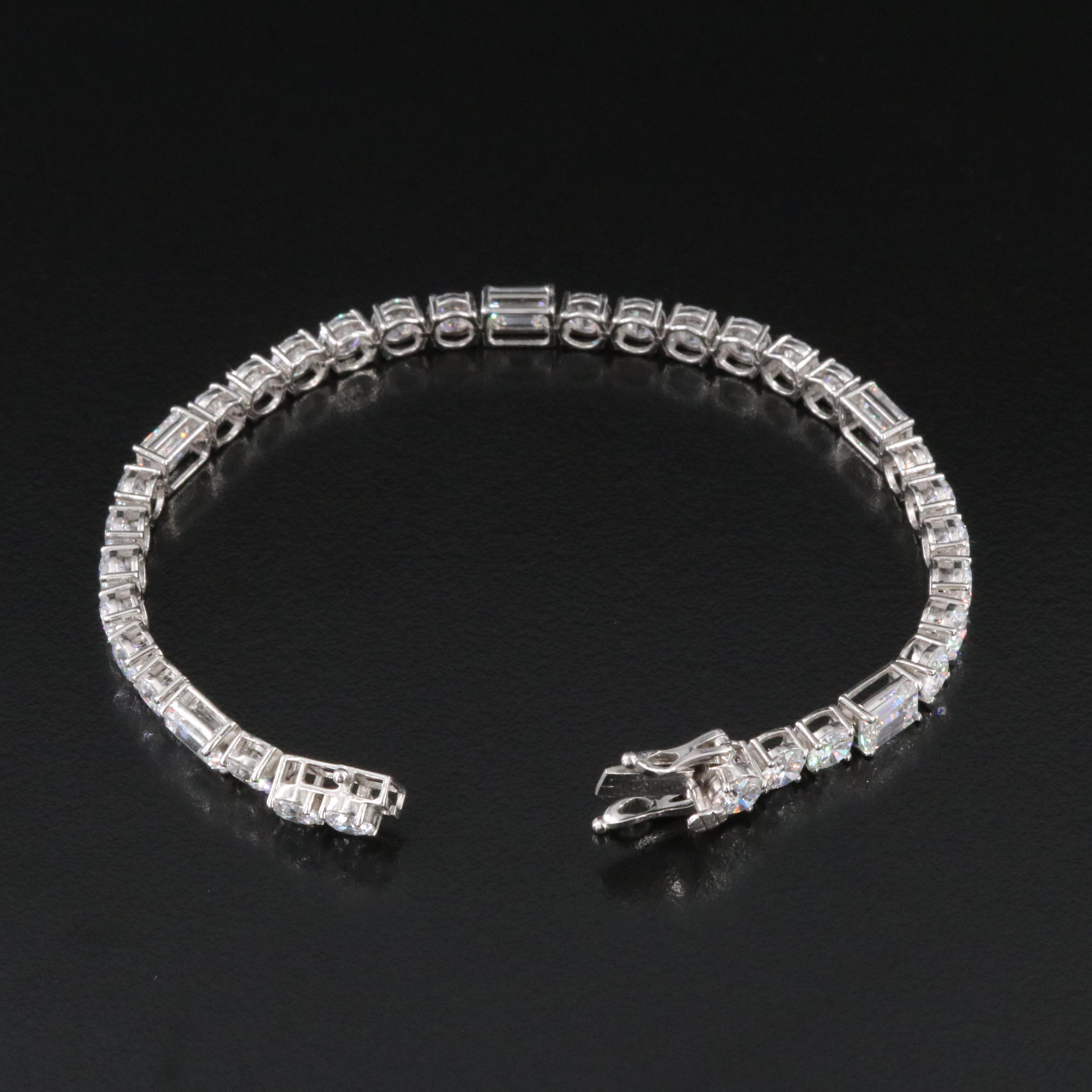 Platinum 14.66 CTW Lab Grown Diamond Line Bracelet