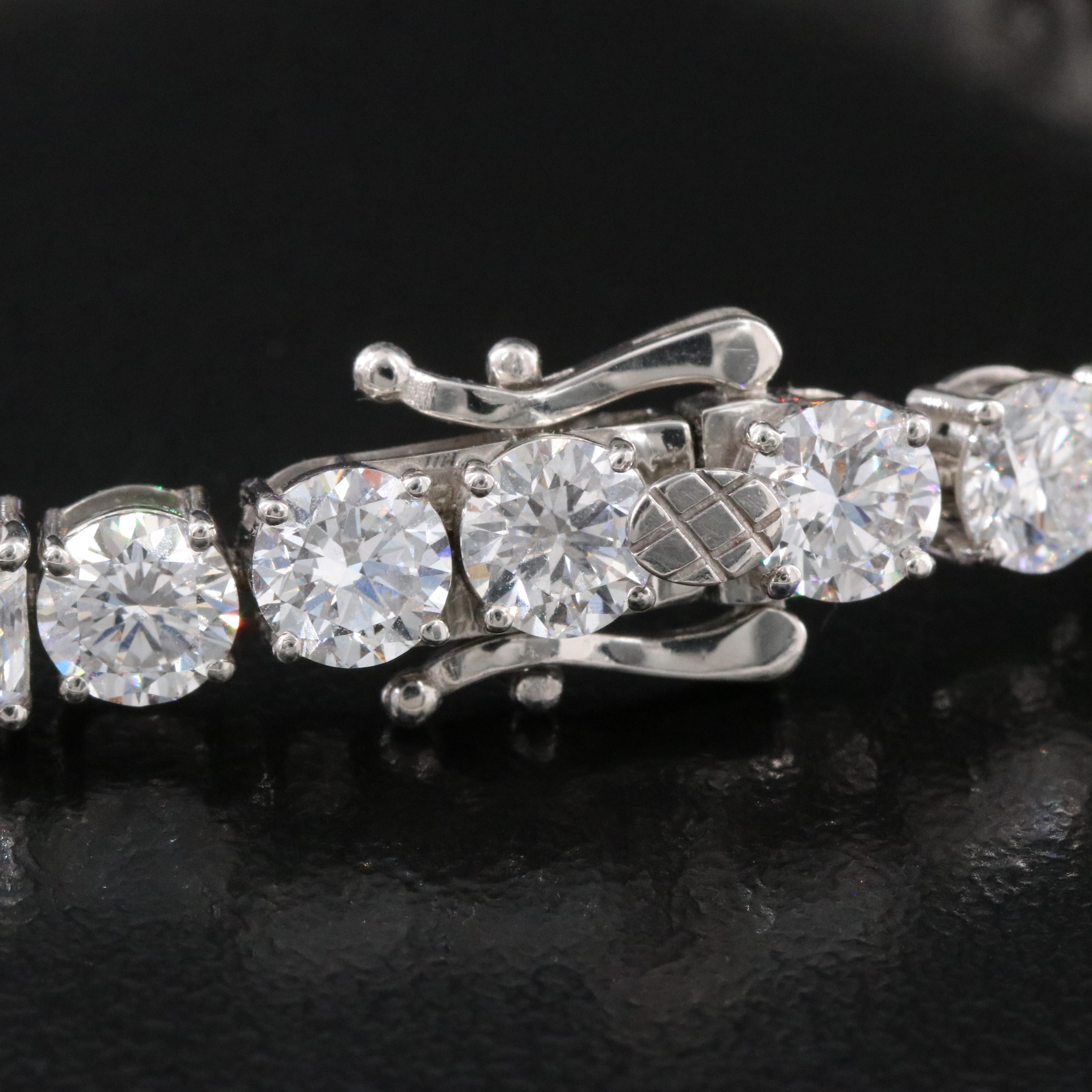 Platinum 14.66 CTW Lab Grown Diamond Line Bracelet